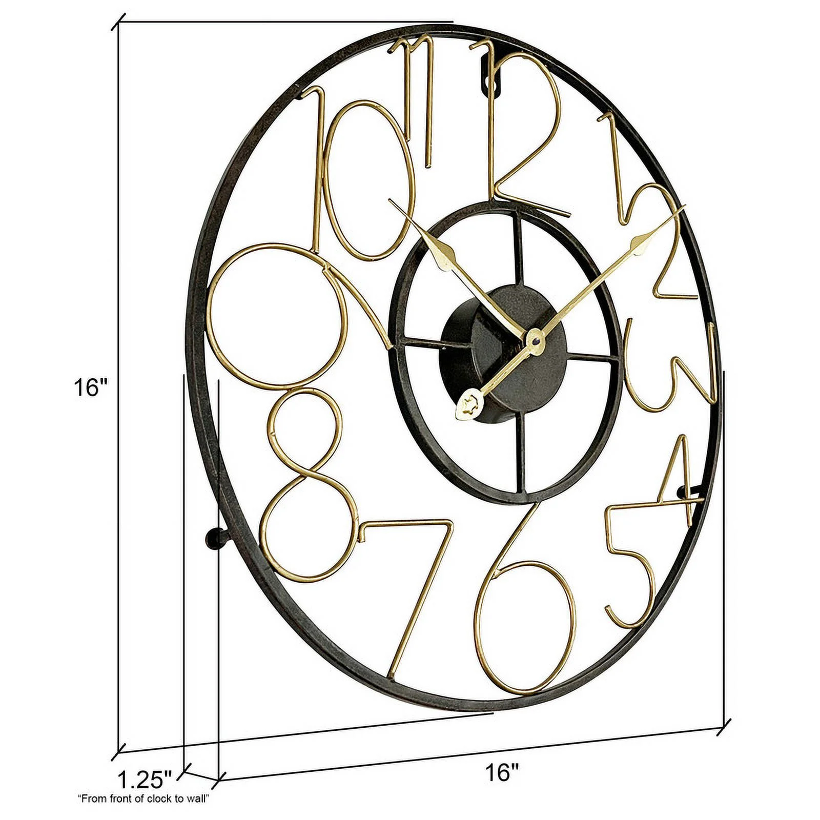 Karina Metal Round Modern Farmhouse Wall Clock