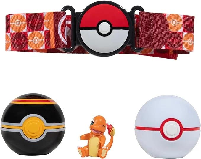 Pokémon PKW3163 Set-2-Inch Charmander Battle Figure with Clip ‘N’ Go Belt Plus Luxury Ball and Pokéball Accessories