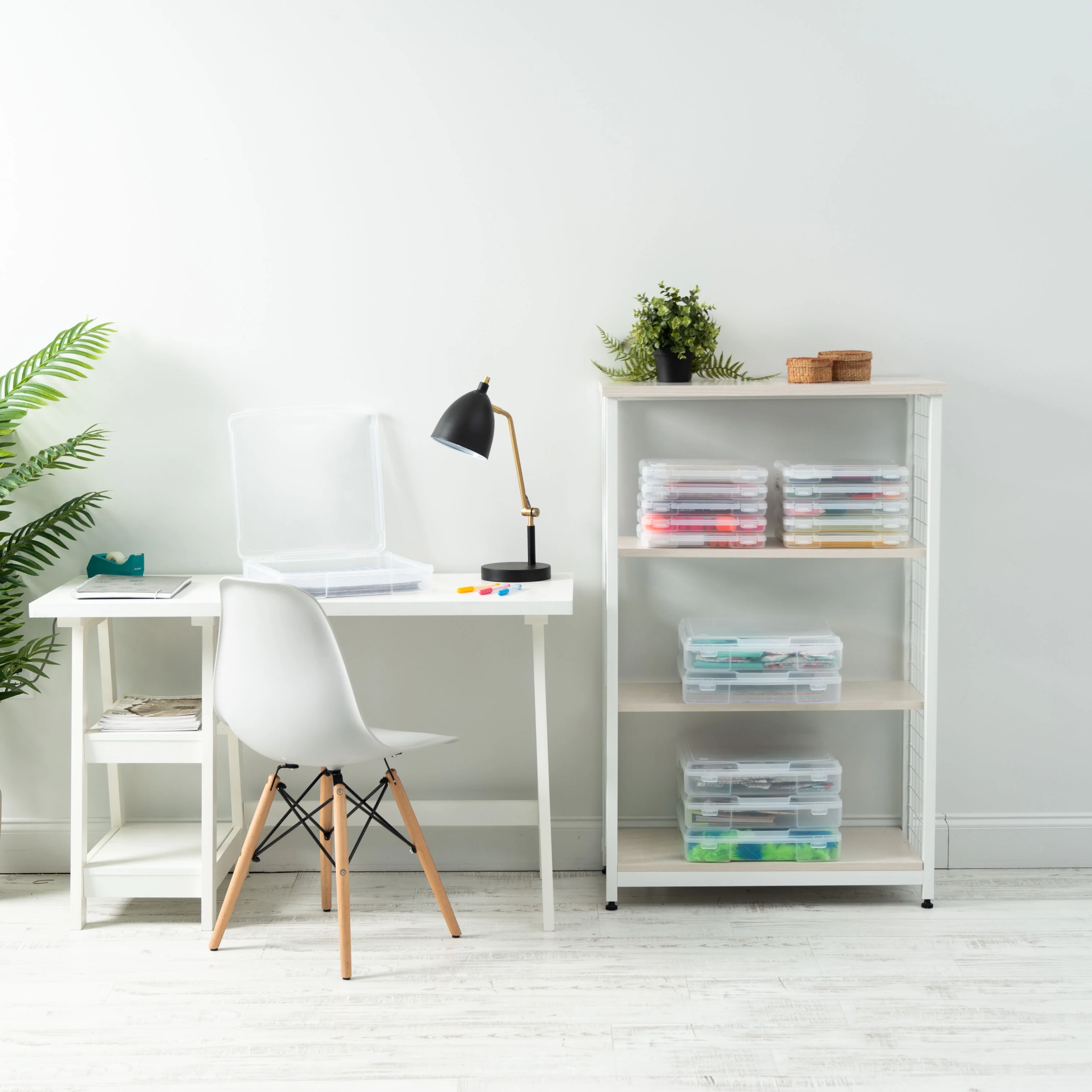 IRIS USA Double-Latch Plastic Project Case, 12 x 12 inches