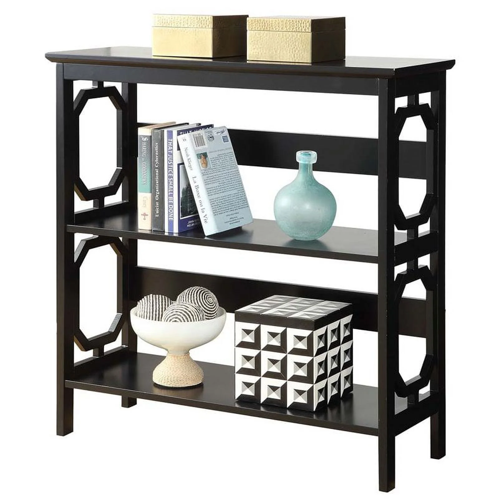 Kingfisher Lane 2 Shelf Bookcase in Black