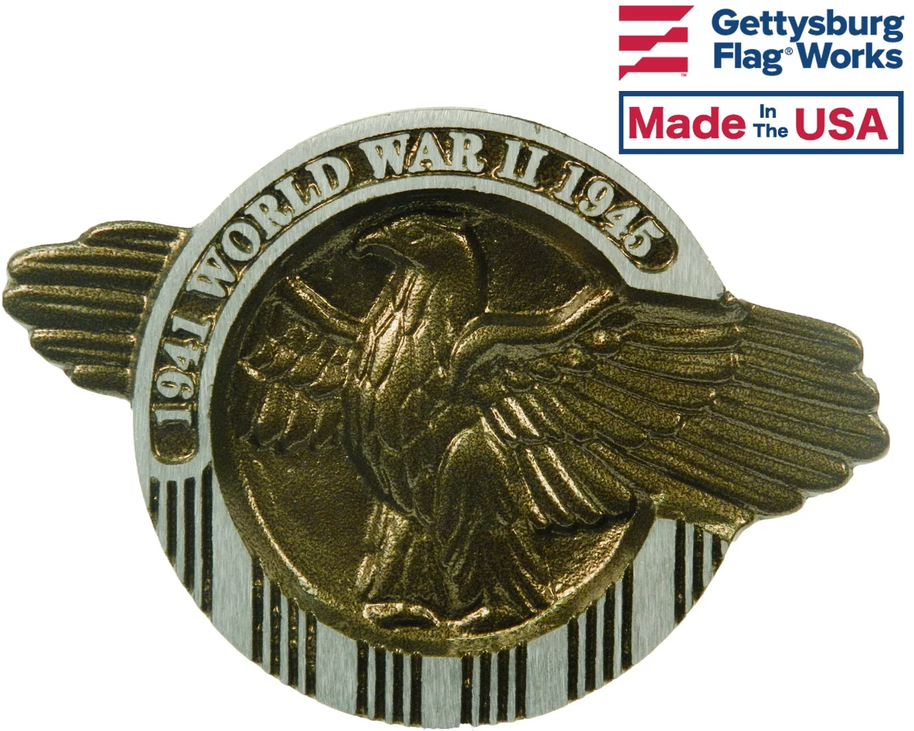 WWII Aluminum Grave Marker, Cemetery Memorial Flag Holder, Veteran Plaque, Made in USA