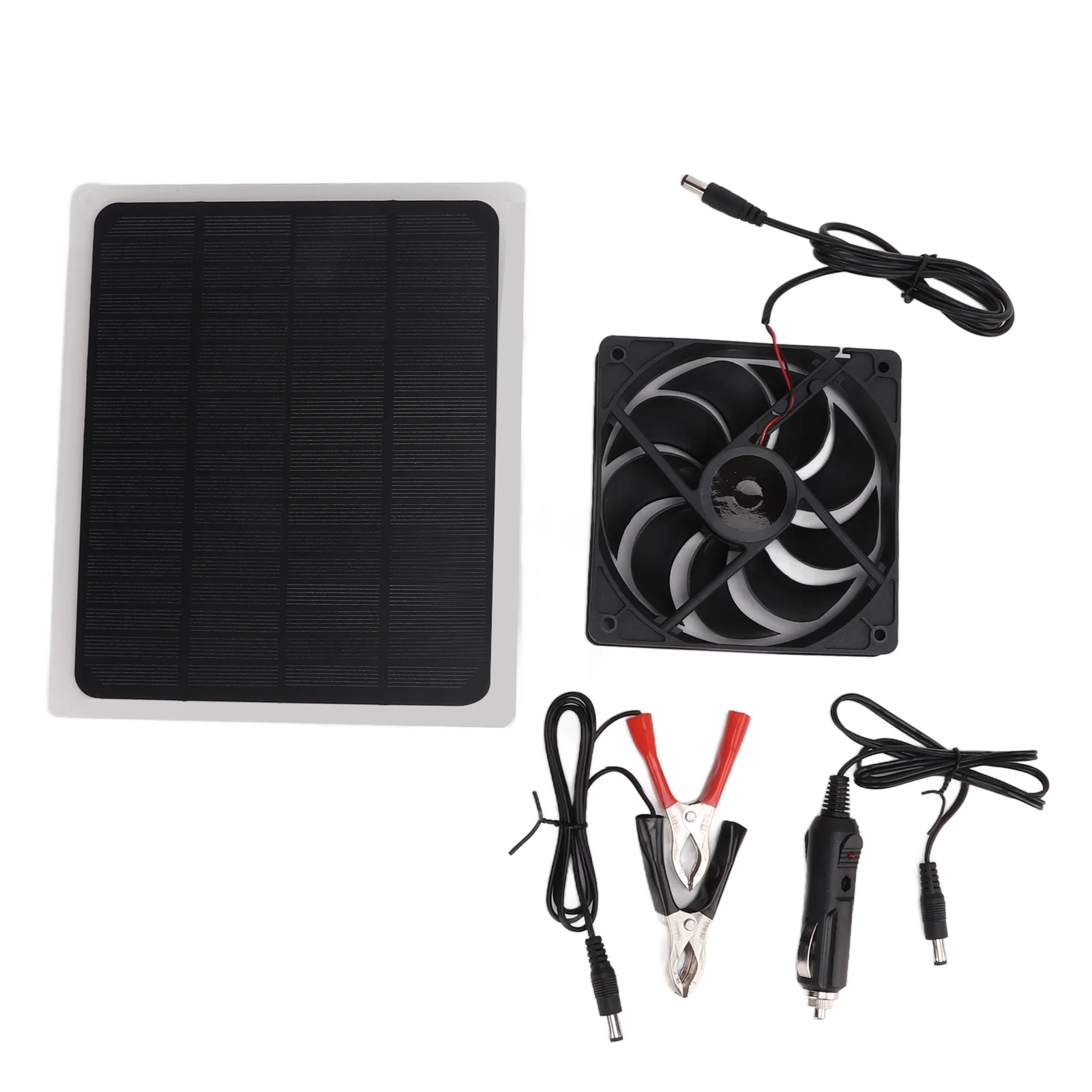 Solar Extractor Fan 10 W 12 V USB Solar Panel Powered Fan Waterproof Outdoor Camping Household Appliances Emergency Charging Function