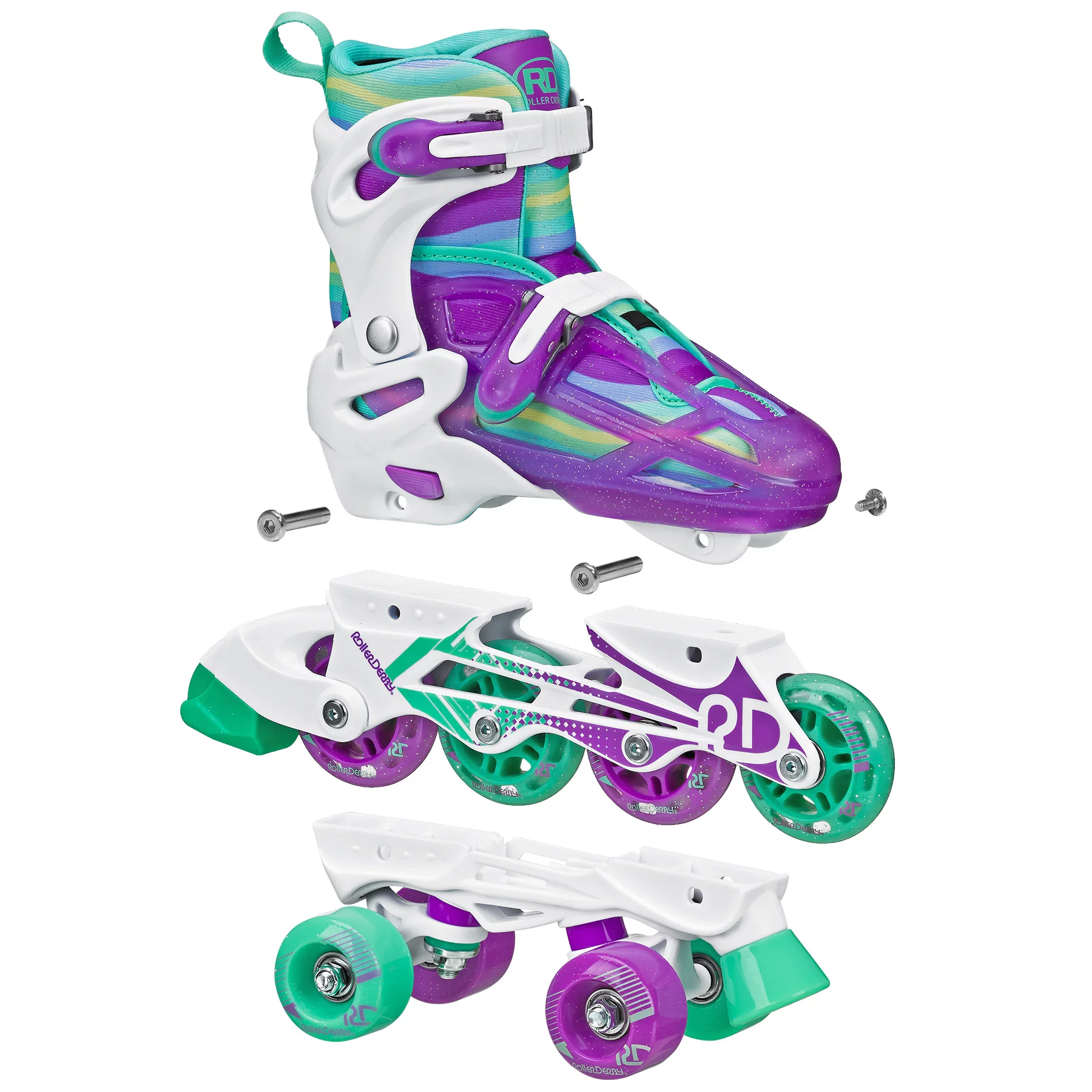 Roller Derby Girls 2-in-1 Roller/Inline Skates