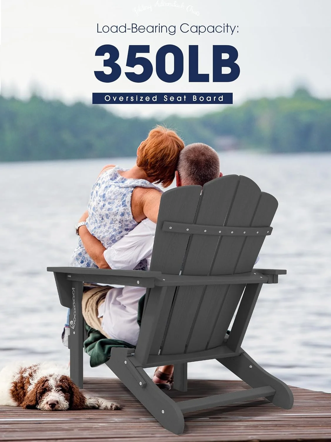 Folding Chair, All-Weather Folding Chair, Grey