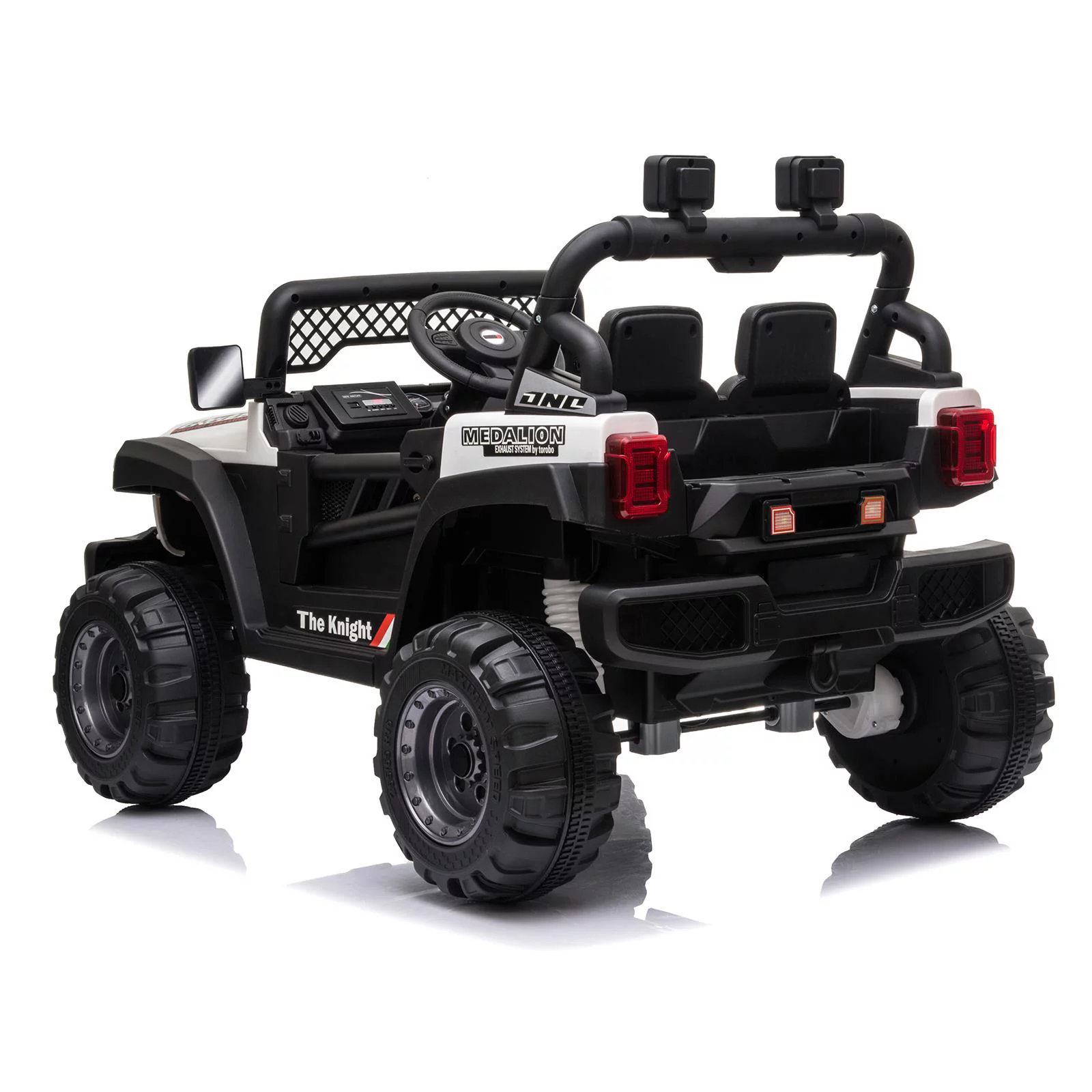 UBesGoo 12V Kids Battery Powered Electric Truck Ride-On Car with RC, Headlights, Music - White