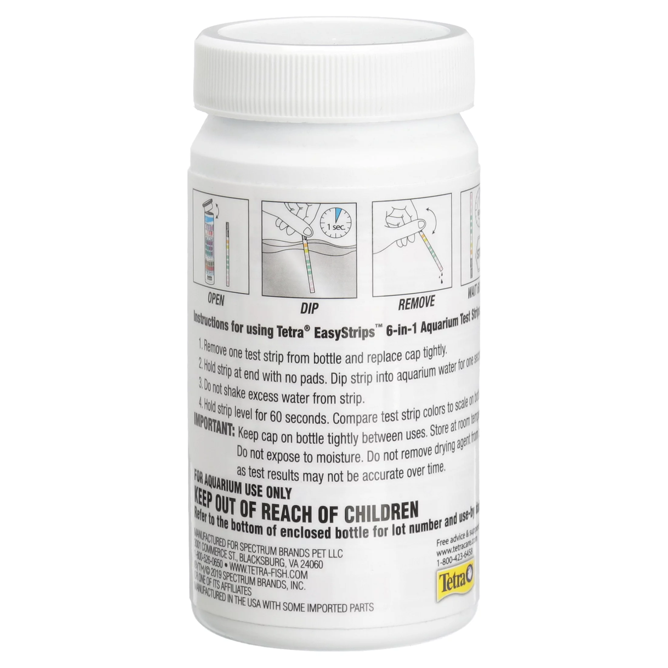 Tetra EasyStrips 6-in-1 Aquarium Test Strips, Water Testing