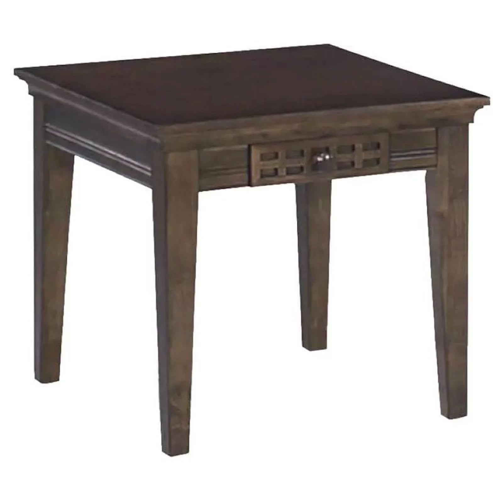 Home Square Casual Traditions Wood End Table in Walnut - Set of 2