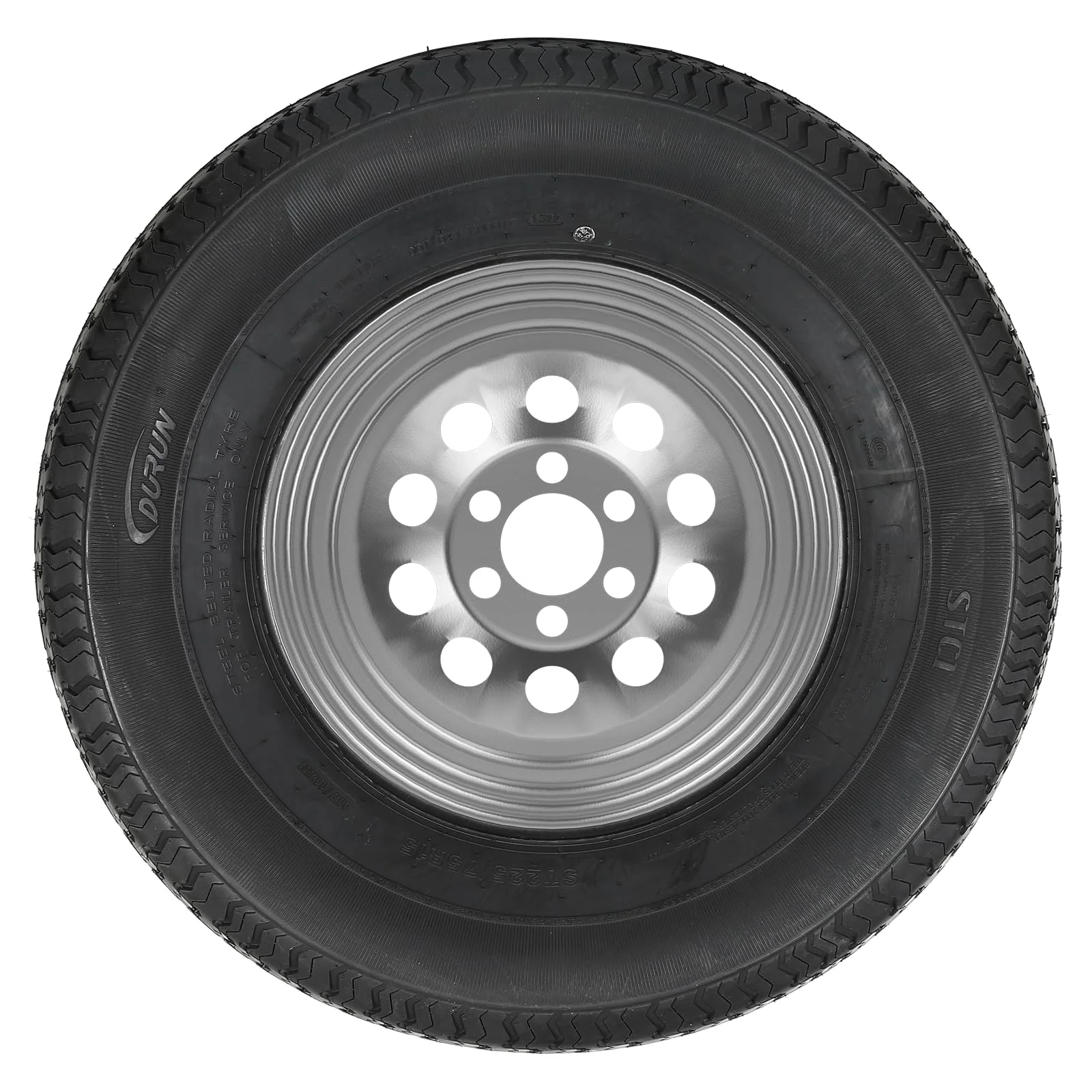 Durun 1 Pack ST225/75R15 Radial Tire with 15