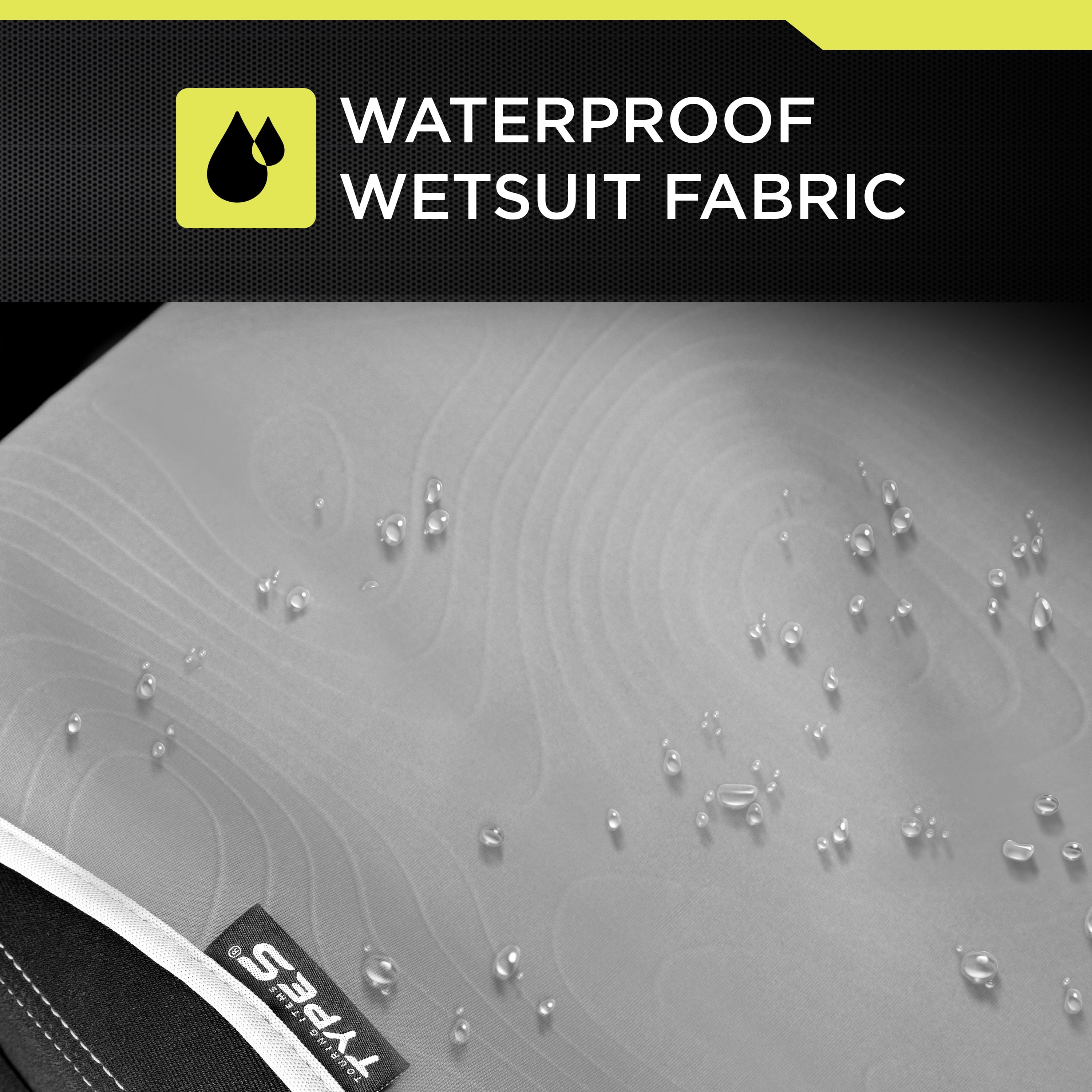 Auto Drive Wetsuit Slip-On Seat Protector Gray Topographical Universal Fit 1Piece