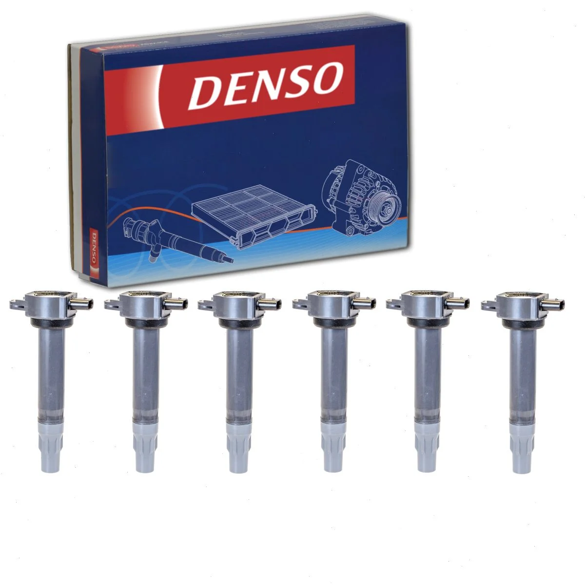 6 pc DENSO Direct Ignition Coils compatible with Chrysler 300 2.7L 3.5L V6 2006-2010