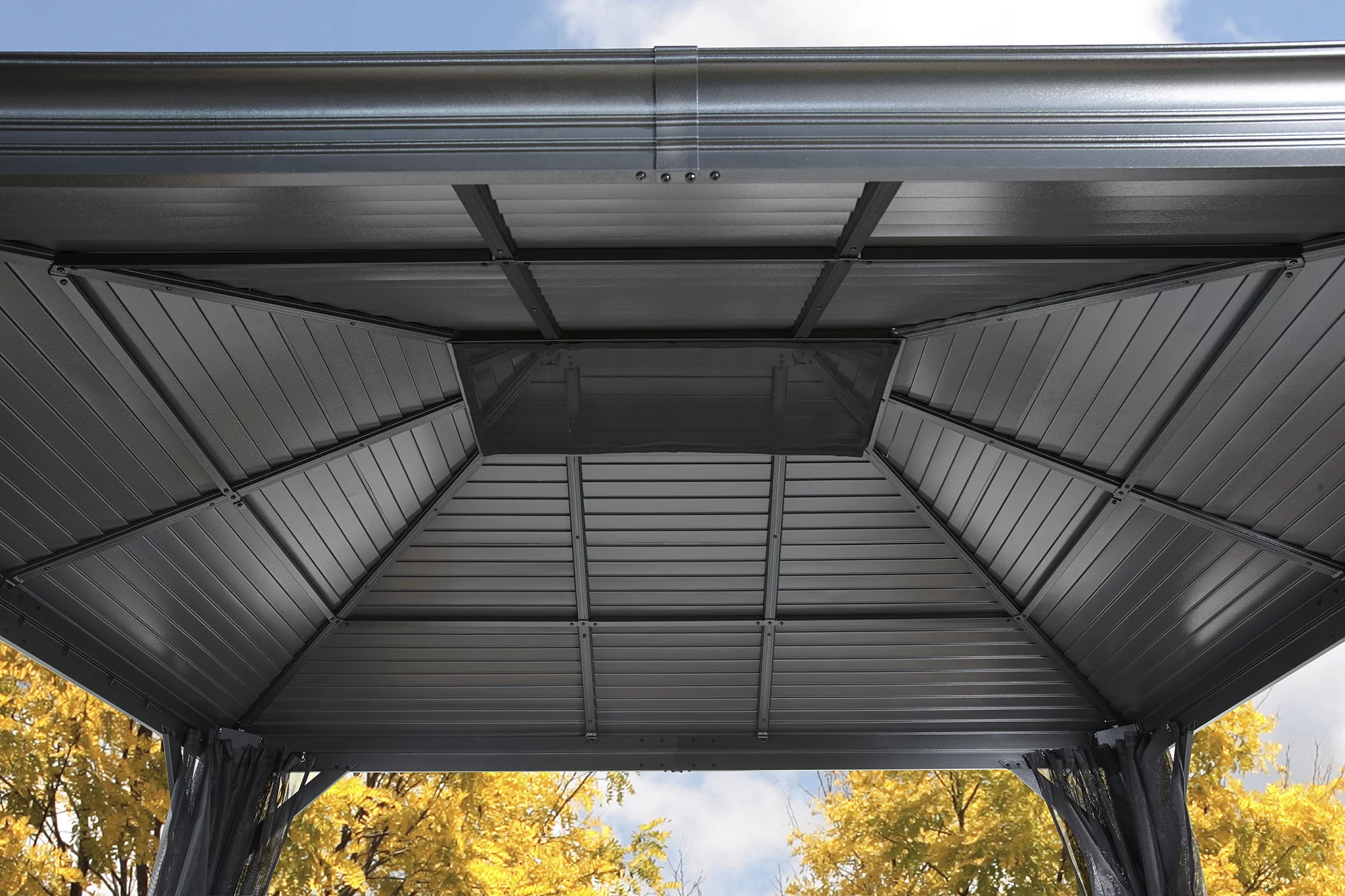 Sojag Mykonos II 12' x 11' Hardtop Gray Rectangle Gazebo