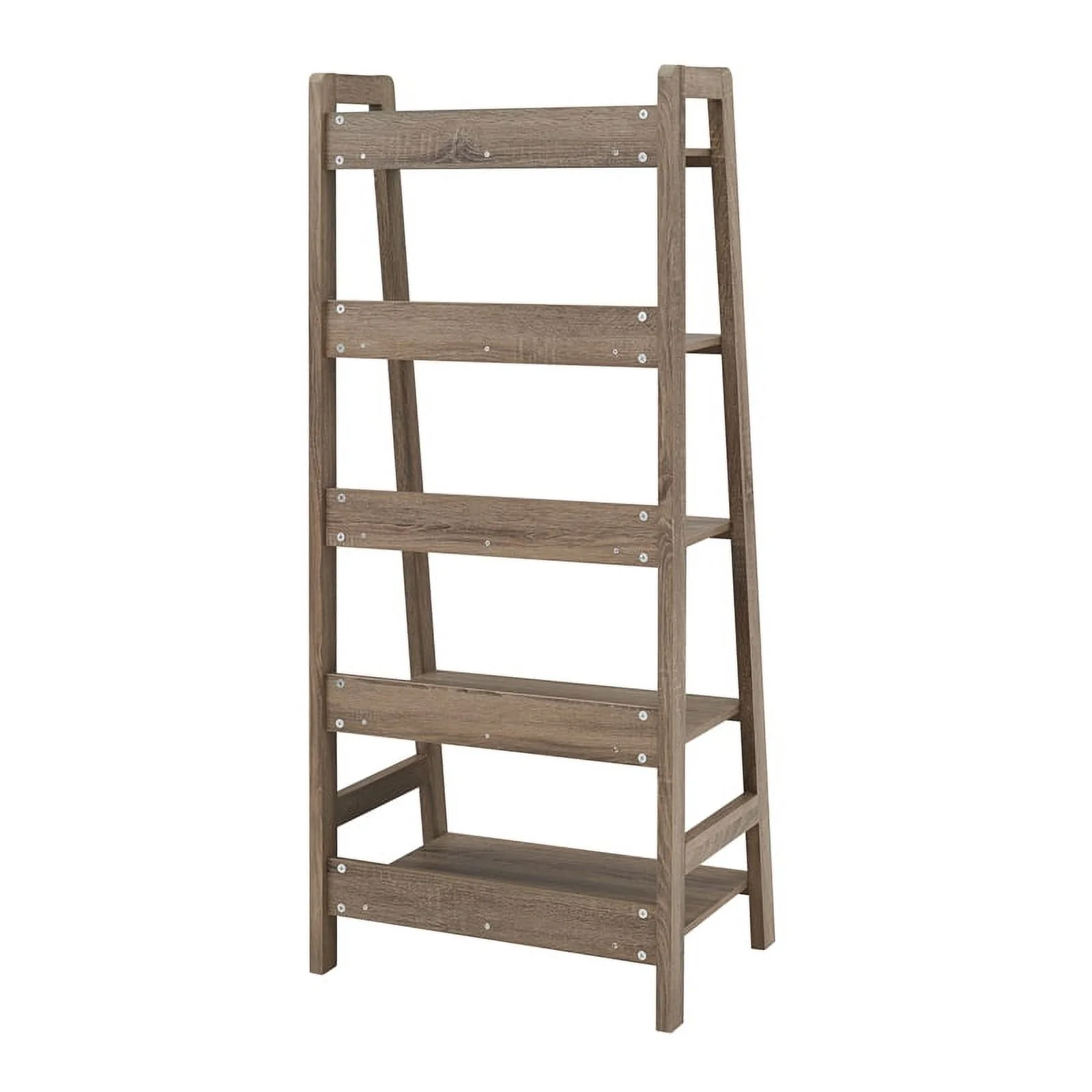 Home Square 2-Piece Set with Filing Cabinet and Five Shelf Ladder Bookcase