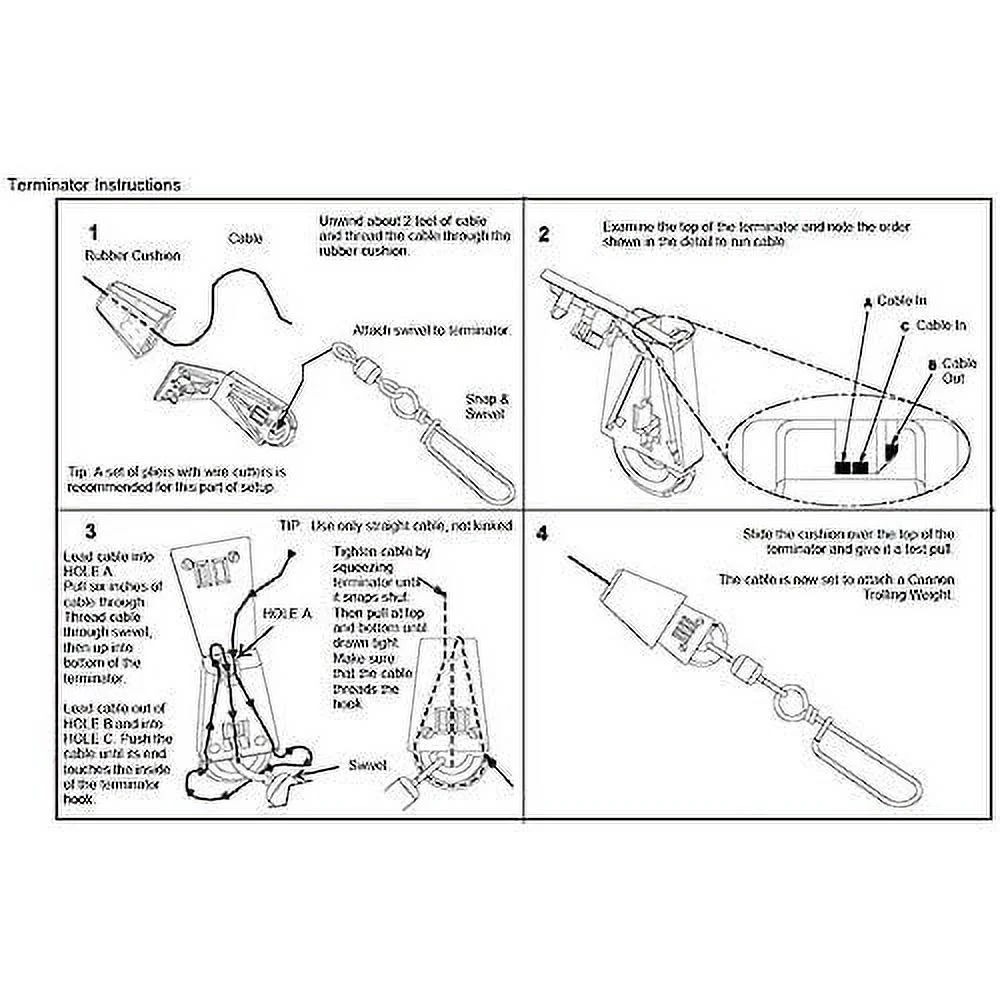 Cannon Downrigger Qty Of 6 Weight Or Clip Terminators - Lot Of 6
