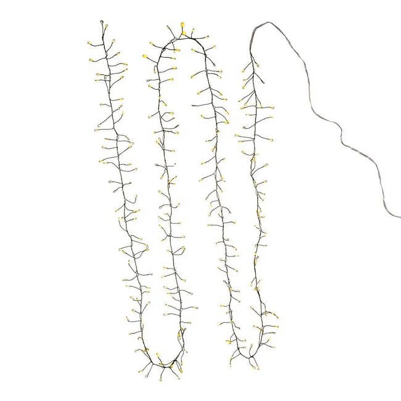 240-Light Twinkle Cool White LED LED Cluster Garland with Green Wire