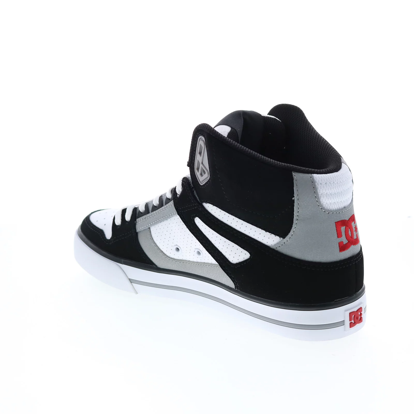 DC Men's Pure High-Top Shoes - Black/White/Red - 12