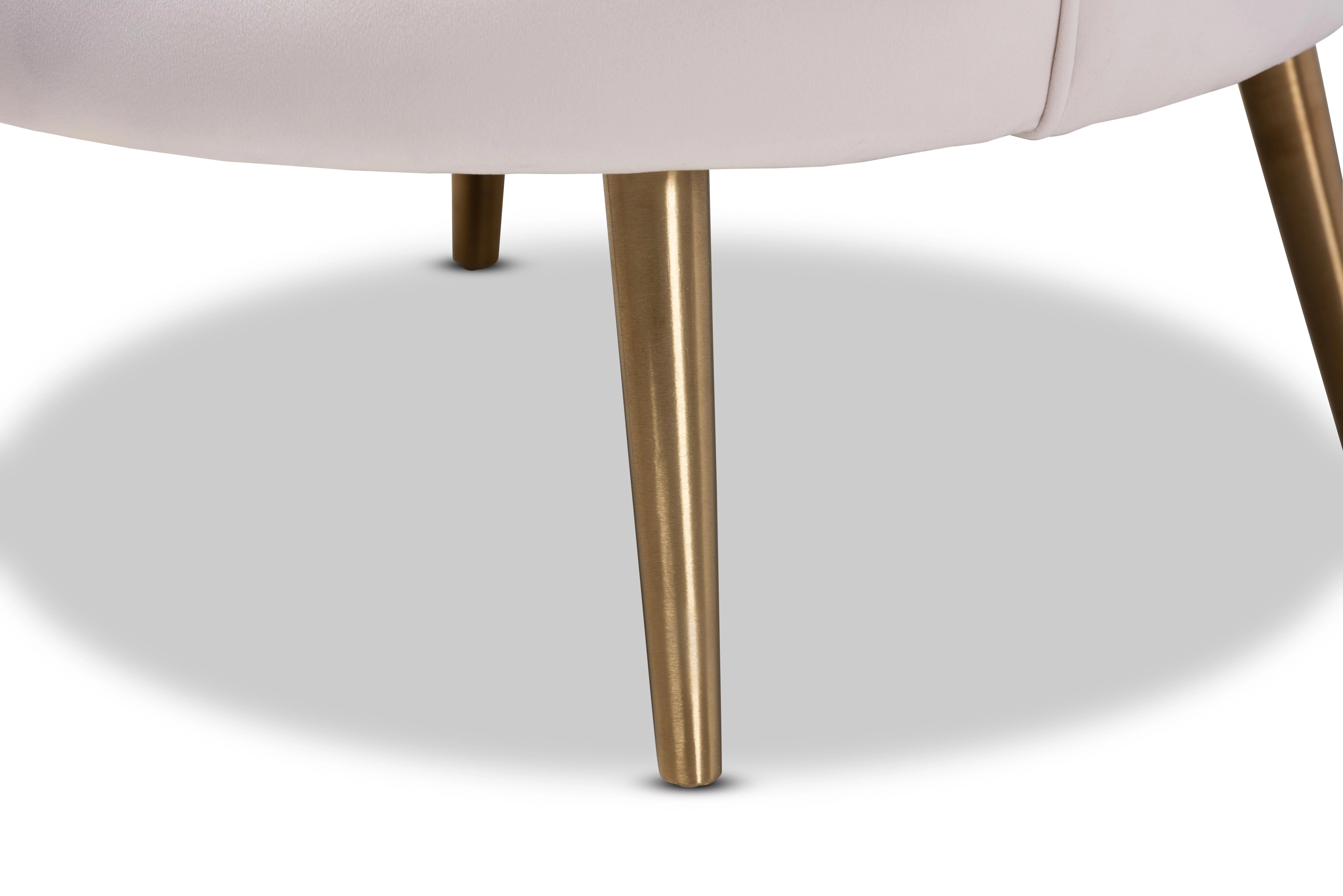 Baxton Studio Cosette Club Chair, Light Beige