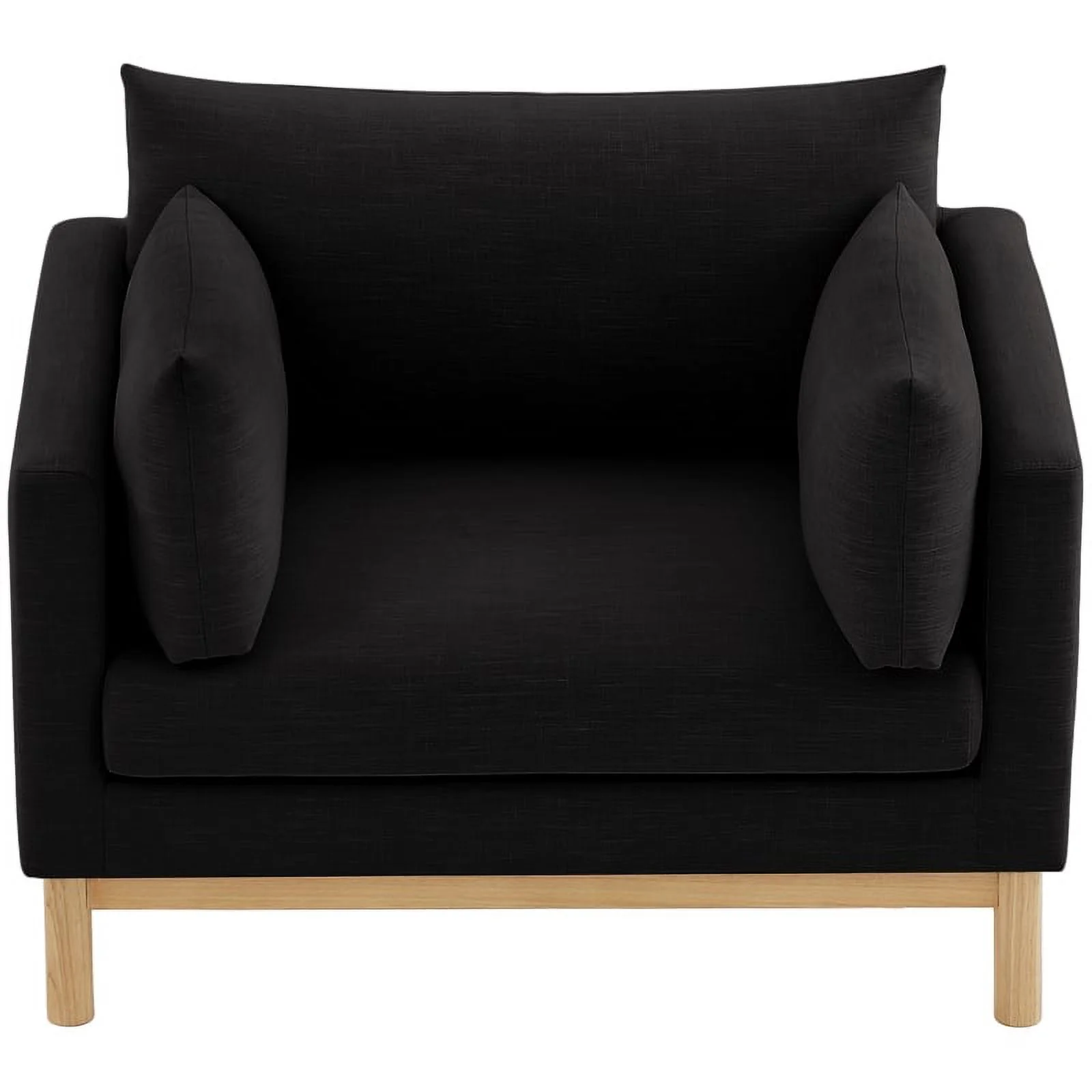 Meridian Furniture Langham Black Linen Textured Fabric Chair