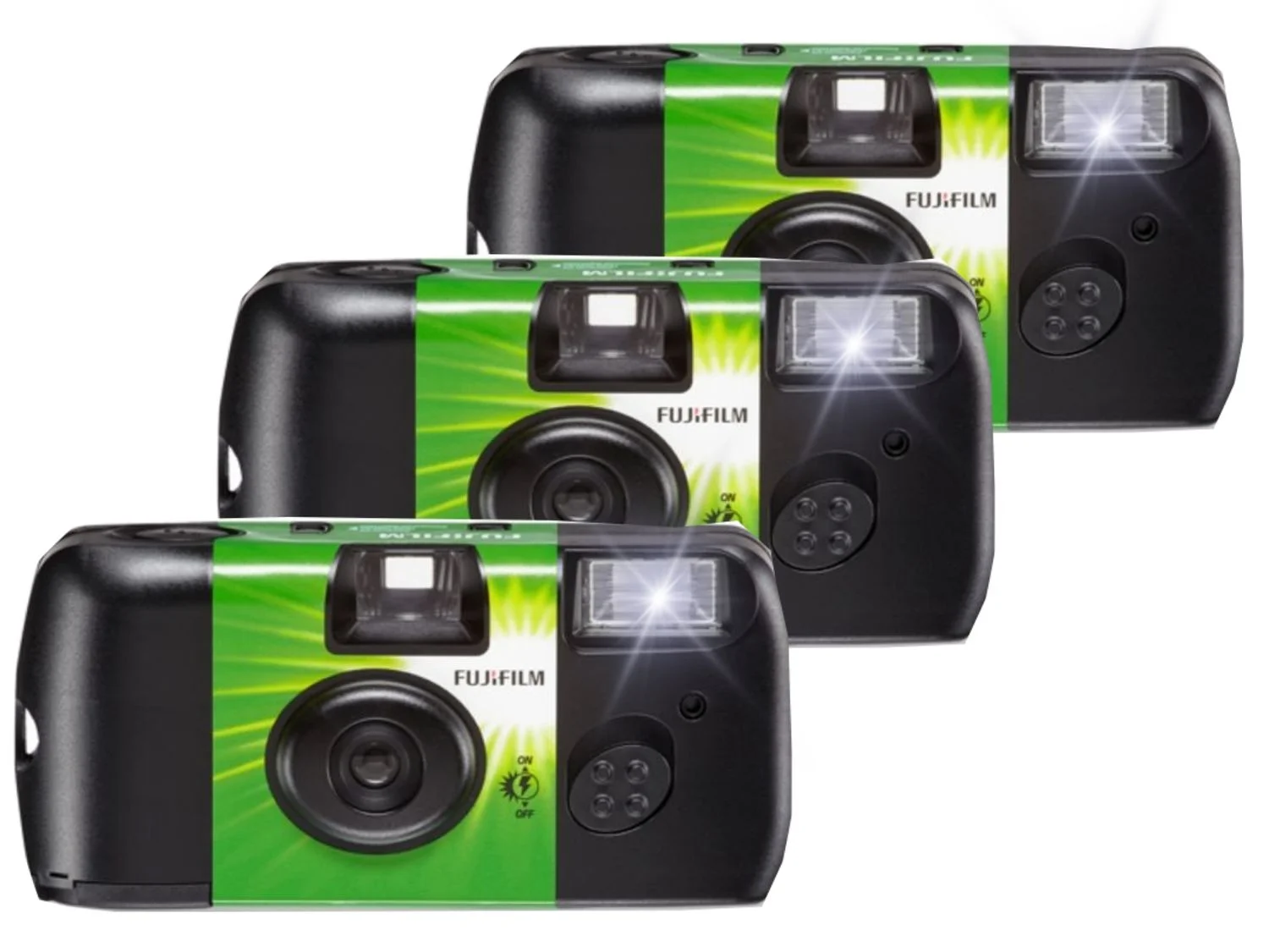 Fujifilm QuickSnap 7033661 Disposable Camera (3 Pack) Plus a Bonus Wrist Band and a Cleaning Cloth