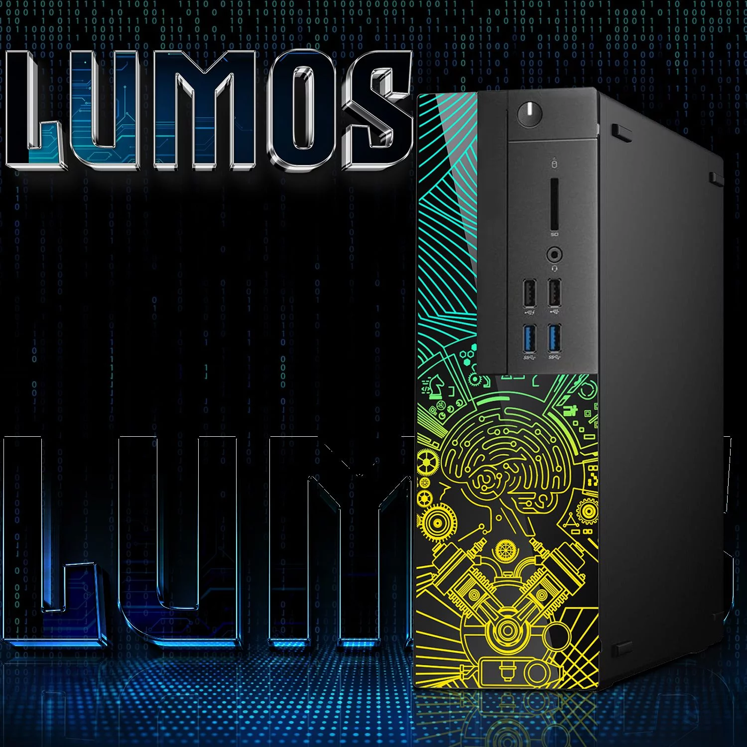 Restored Lumos 8 Gaming Desktop PC, Intel Core i7, 16GB RAM, 512GB SSD, GT 1030 2GB DDR5 Graphics Card, 27 Inch 165hz Gaming Monitor, RGB Front Panel 385 Patterns, RGB Kit, Win 11 Home (Refurbished)