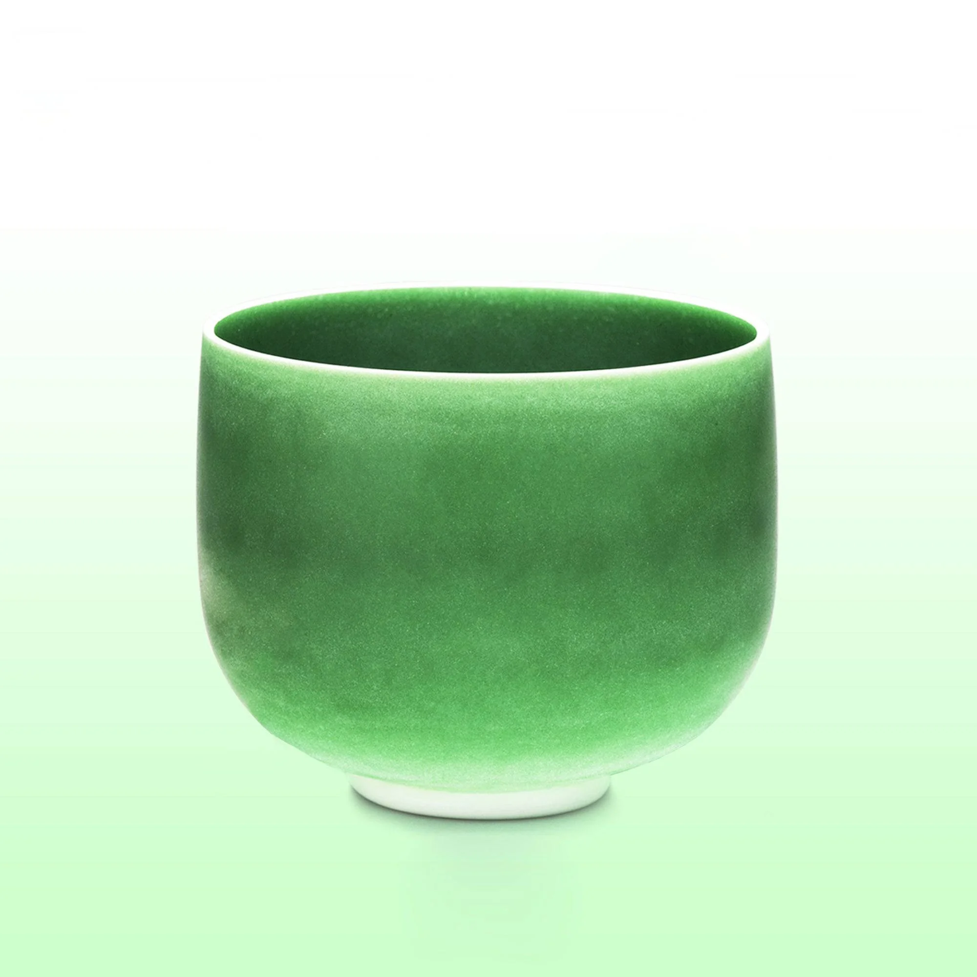 TOPFUND G# Zeal Chakra 8 inch Emerald Fusion Crystal Singing Bowl with Heavy duty carrying case  and Suede Stick