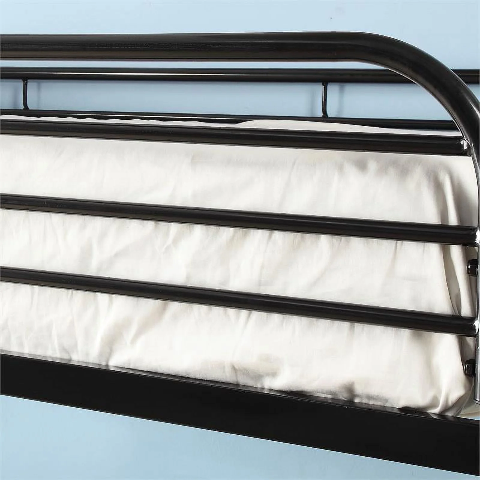 Bowery Hill Transitional Metal Full over Full Bunk Bed in Black