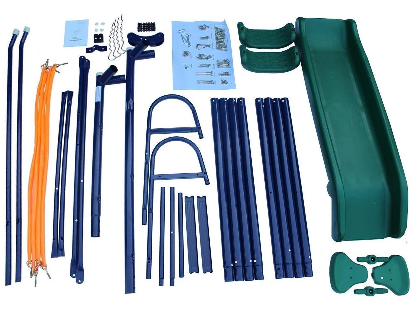 Swing Set A-Frame Metal Swing Set w/ Slide