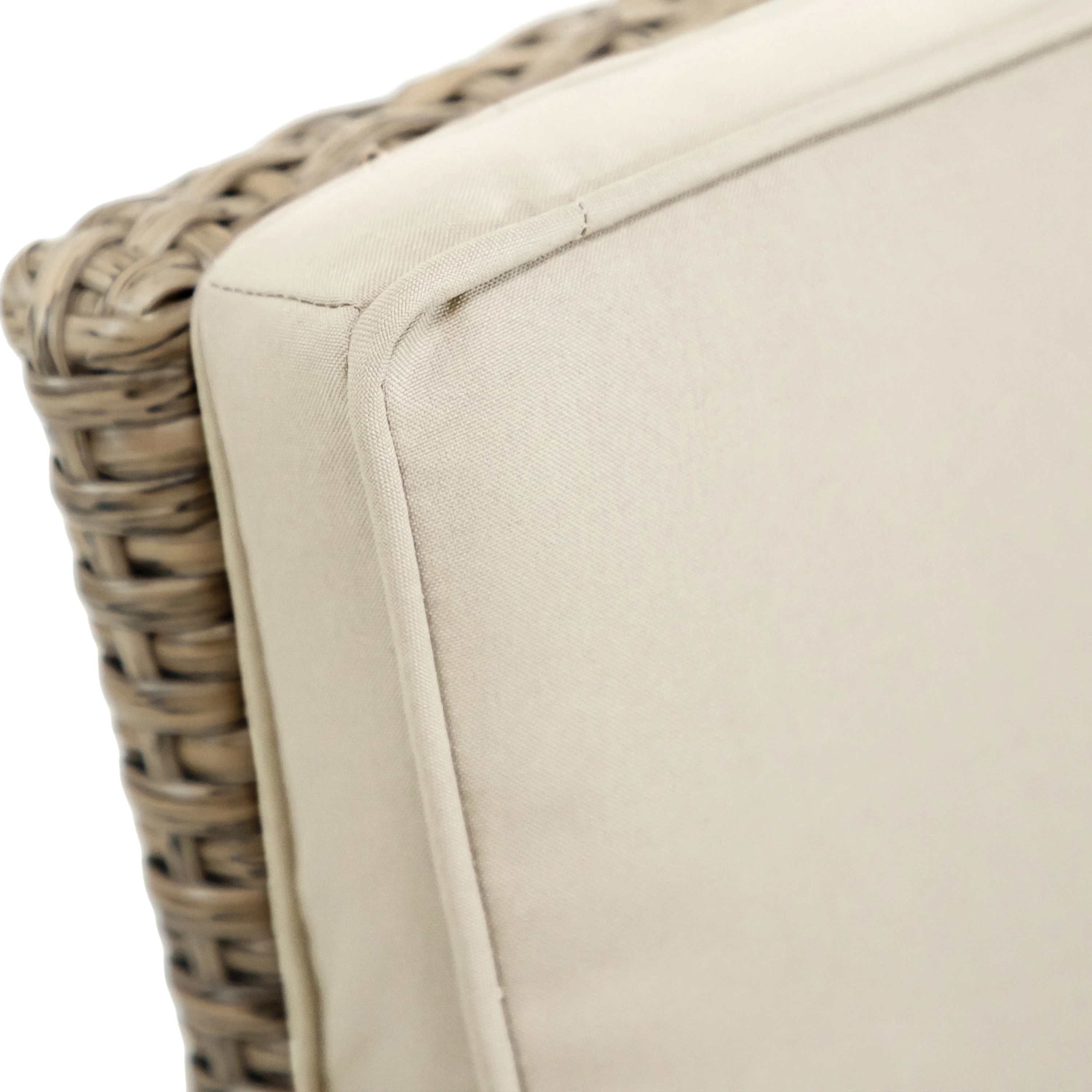 Furniture of America Alami Faux Wicker Patio Reclining Chairs, Set of 2, Beige and Brown