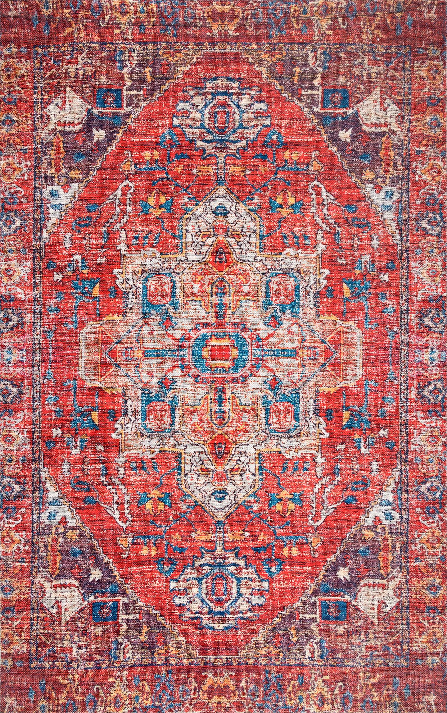 nuLOOM Vintage Siler Medallion Printed Rug Area Rug or Runner