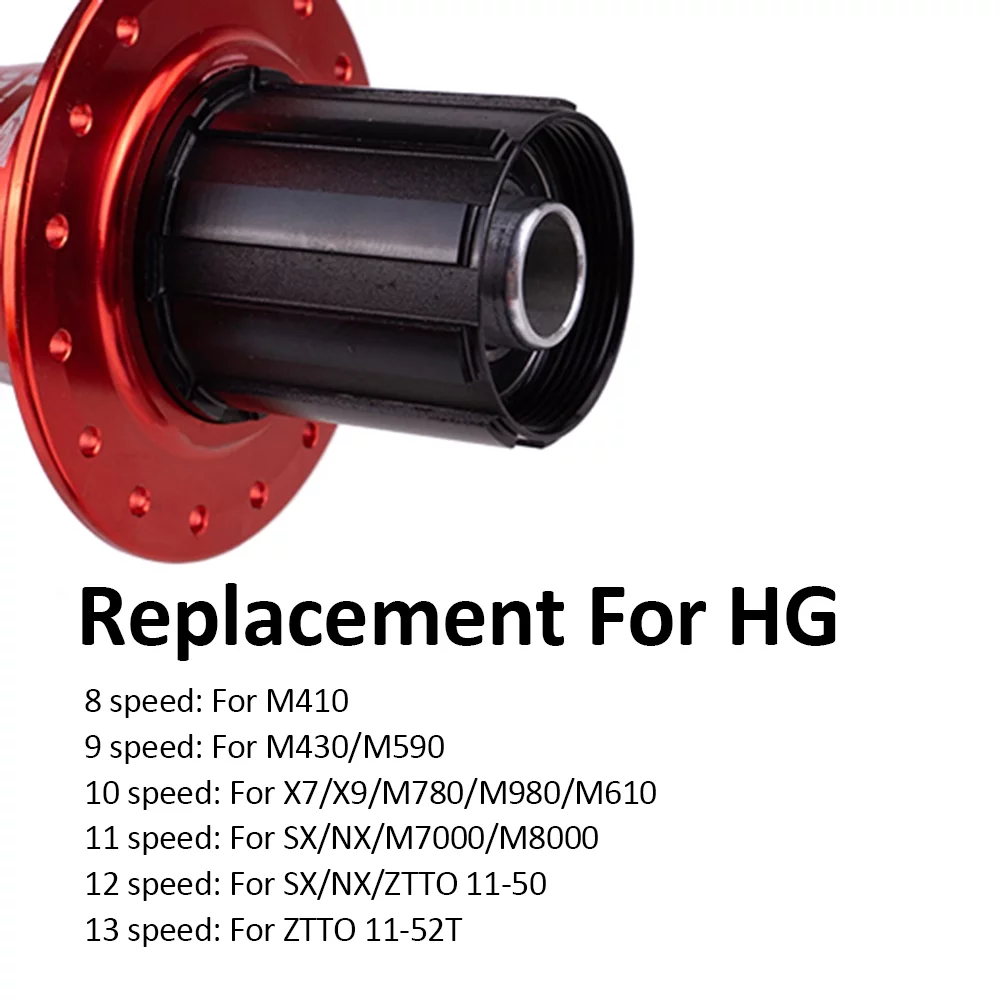 Versatile 32 Hole Mountain Bike Hubs, Compatible with HG System Cassettes, Front and Rear Set