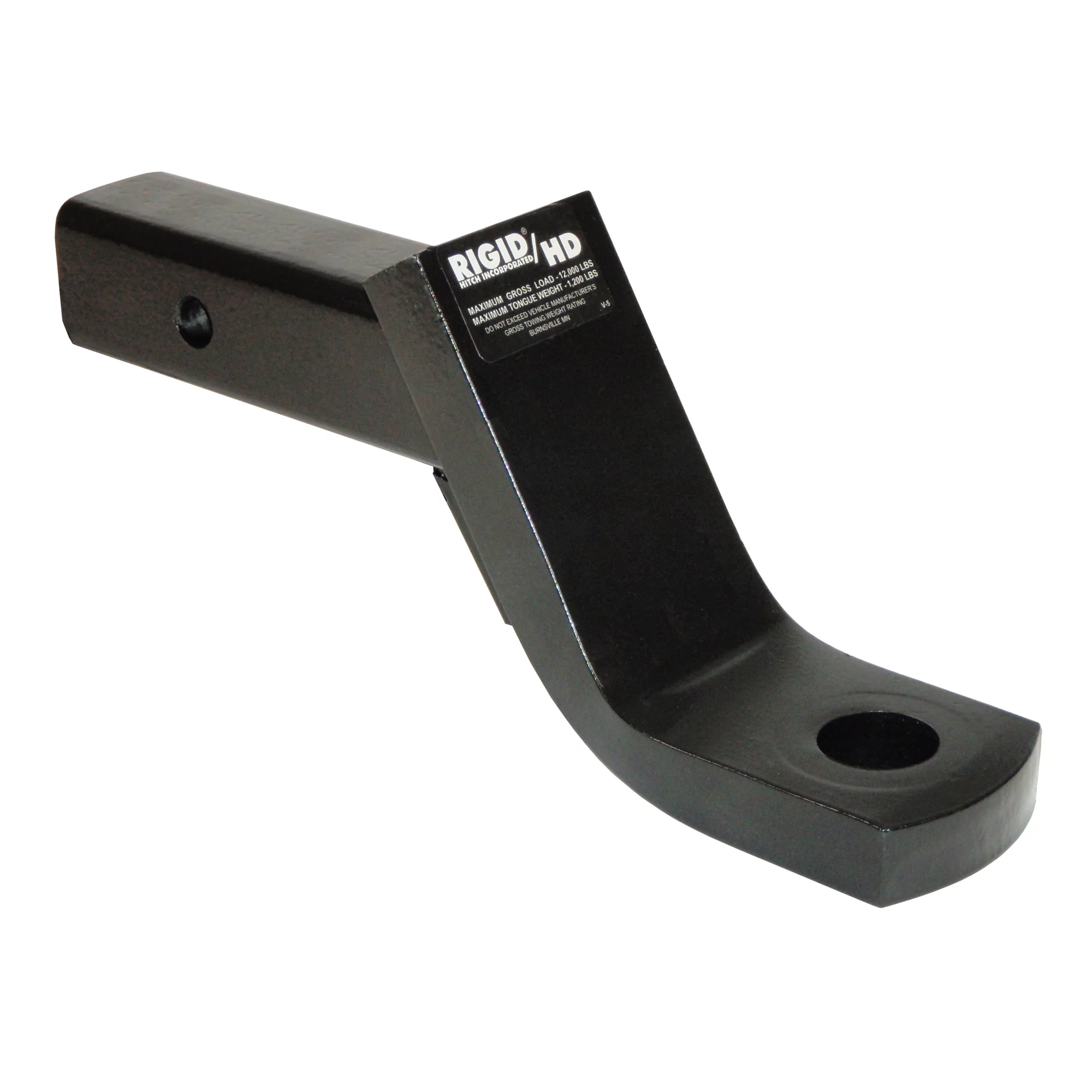 Rigid Hitch (HUB-3409) Heavy Duty Ball Mount For 2 Inch Receivers - 12,000 Lbs. Tow Capacity - 2 Inch Drop - 1 Inch Rise - Made In USA