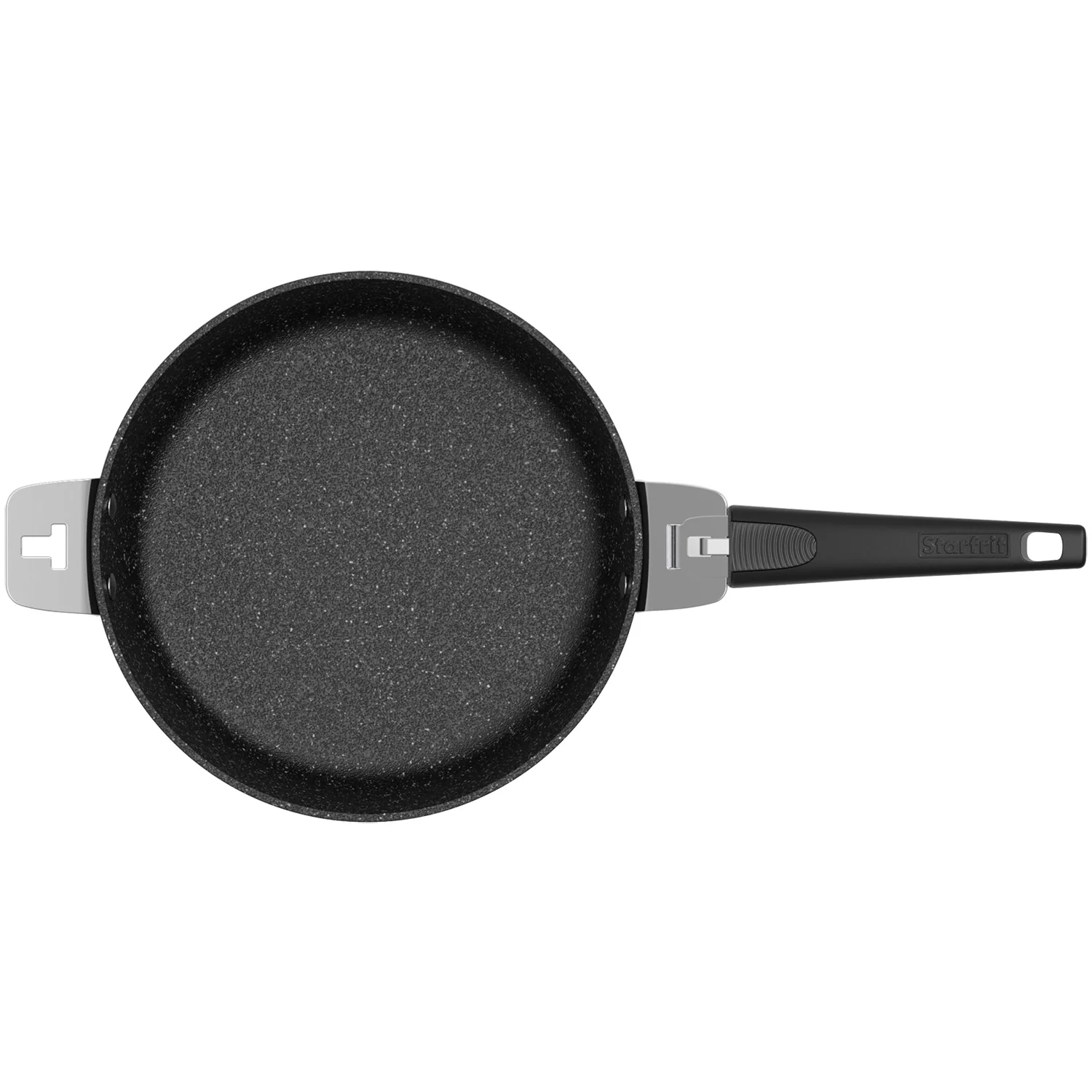 THE ROCK by Starfrit 034712-004-0000 9-Inch Fry/Cake Pan with T-Lock Detachable Handle