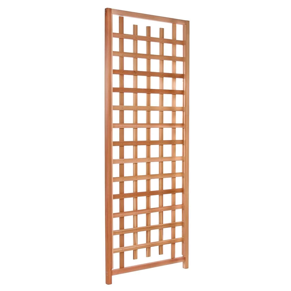All Things Cedar 32w x 11d x 12h Planter Box with Trellis Privacy Screen Set