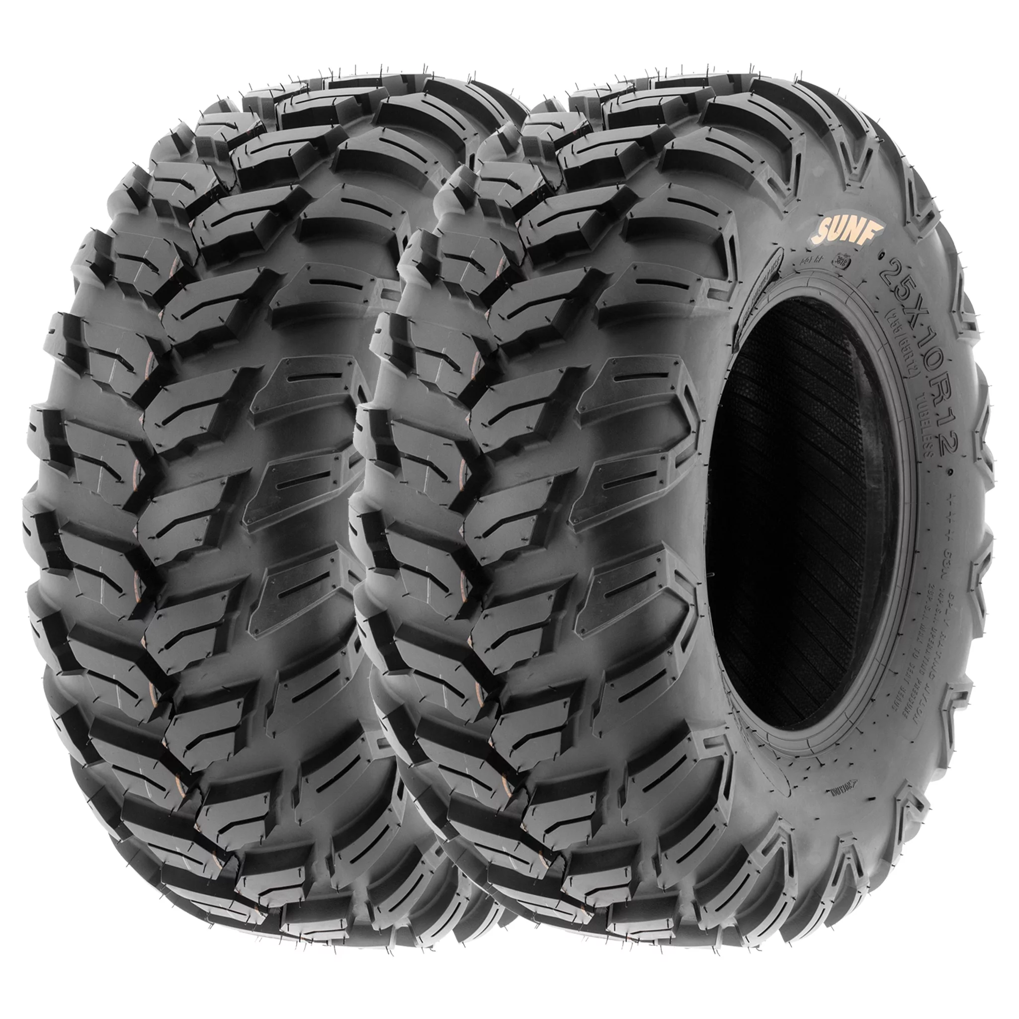 SunF ATV/UTV Tires A043 all-terrain off-road 6PR TL, 26x9R14, Set of 2