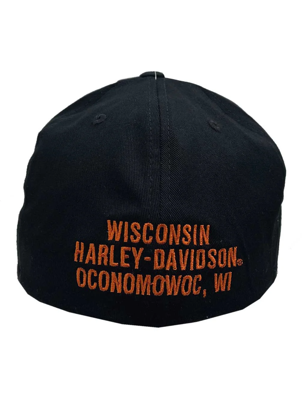 Harley-Davidson Men's Apex Eagle Stretch Fit Curved Bill Baseball Cap (S/M), Harley Davidson