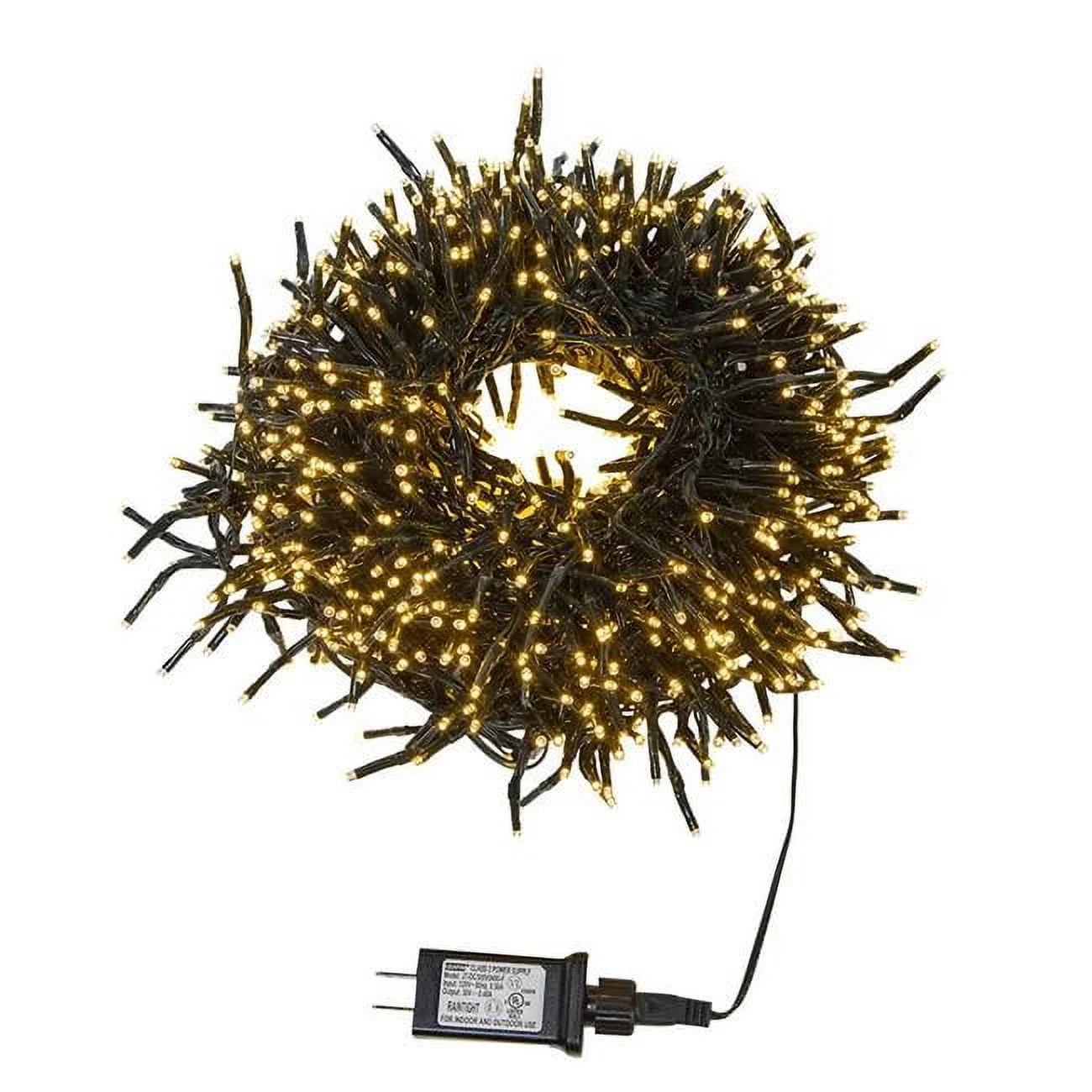 16 ft. 480-Light Connectable Warm White LED Cluster Garland