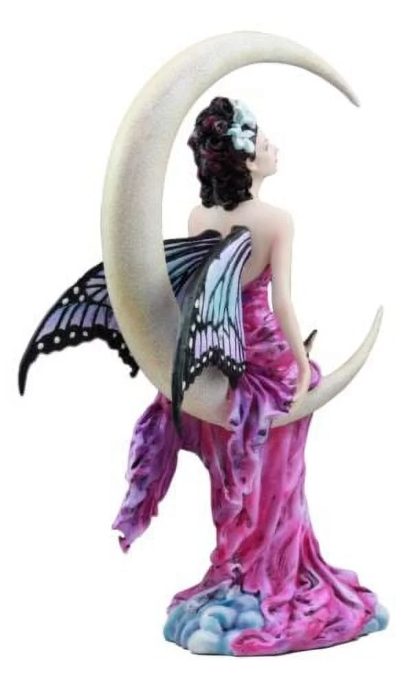 Ebros Large Amethyst Moon Celestial Butterfly Fairy Statue 11