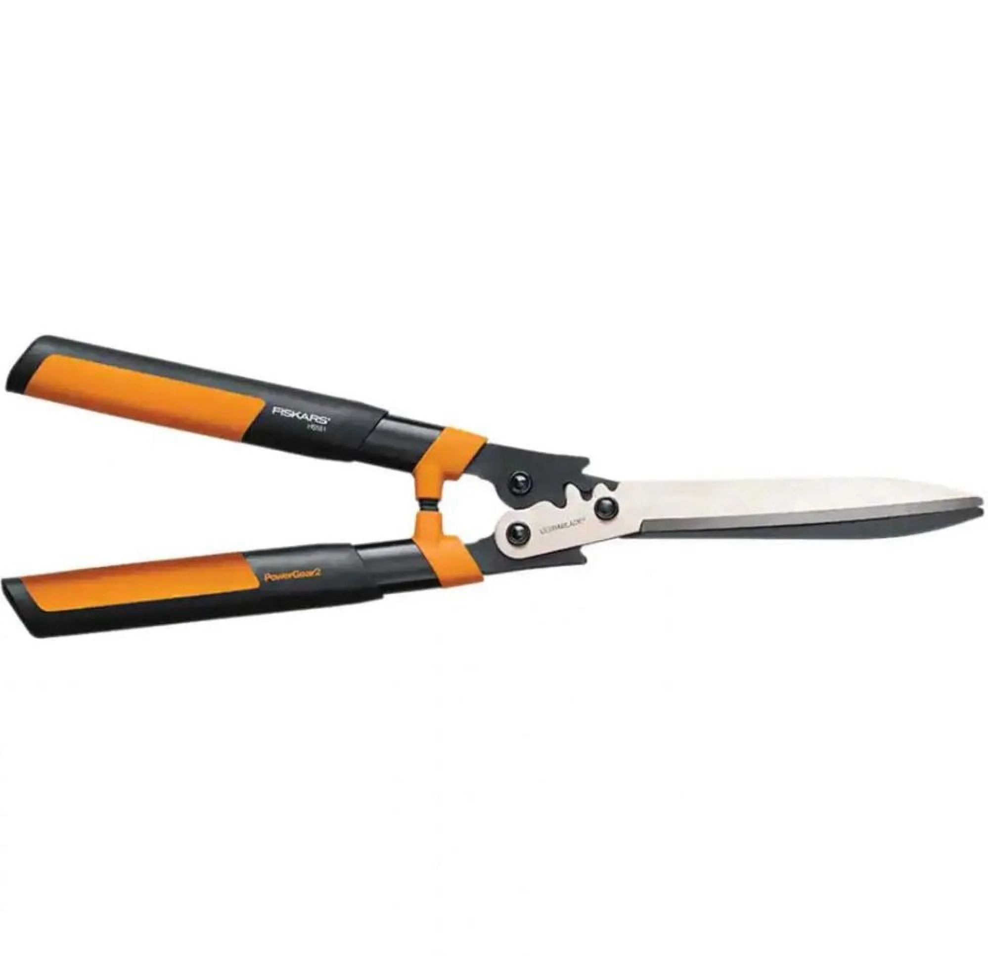 Fiskars 9In Steel Blade Hedge Shear with Steel Handle, Black and Orange, 1 Count