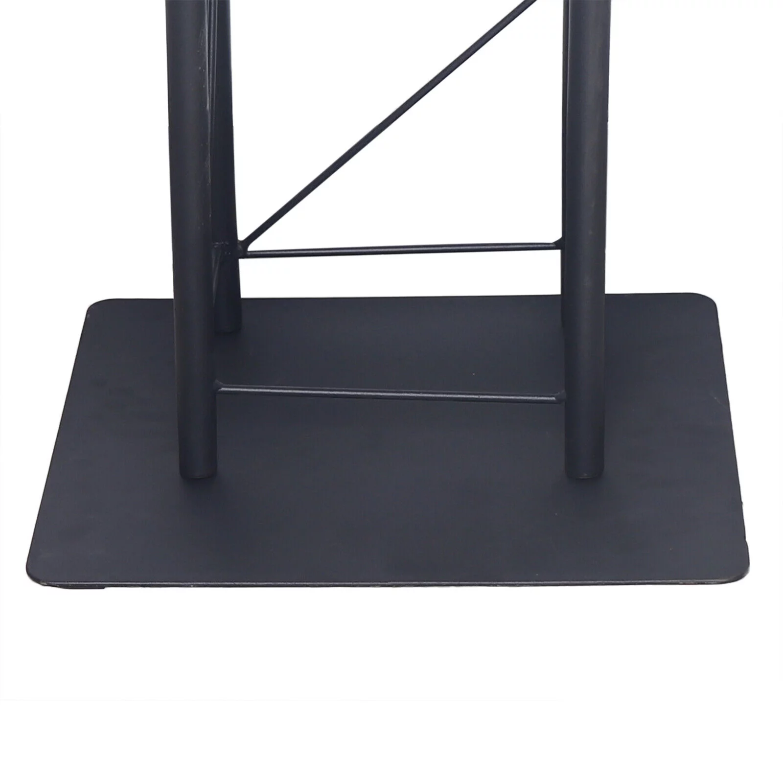 Lecture Speaking Stand Black Wrought Iron Curved Church Podium Truss Metal Wood Pulpit Presentation