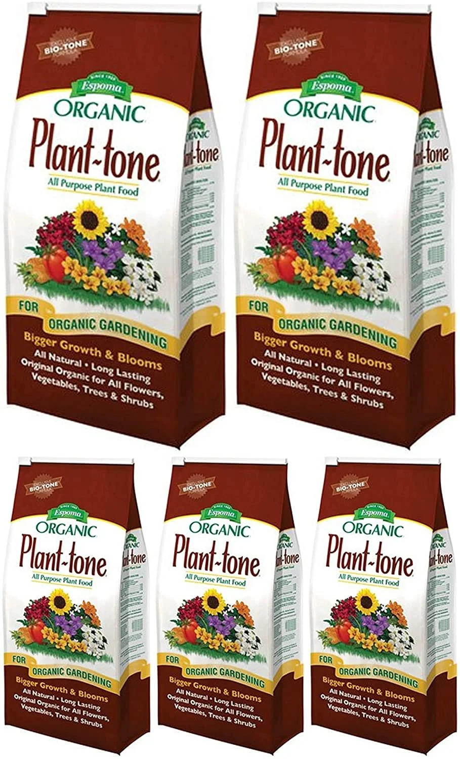 Espoma PT4 4-Pound Plant-Tone Organic 5-3-3 Plant Food - 5 Pack