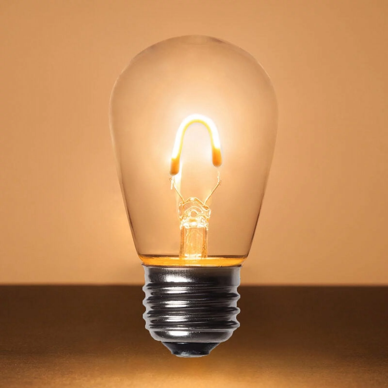 Wintergreen Lighting FlexFilament LED Warm White S14 Patio Light Bulbs, 5-Pack, E26 Base