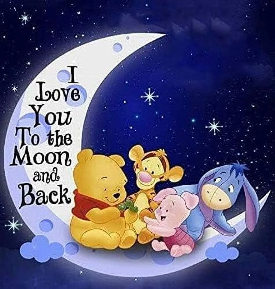 5D Diamond Painting Kits for Aduts, Winnie The Pooh Diamond Art, Full Drill Cross Stitch Kits for Beginners, Wall Art