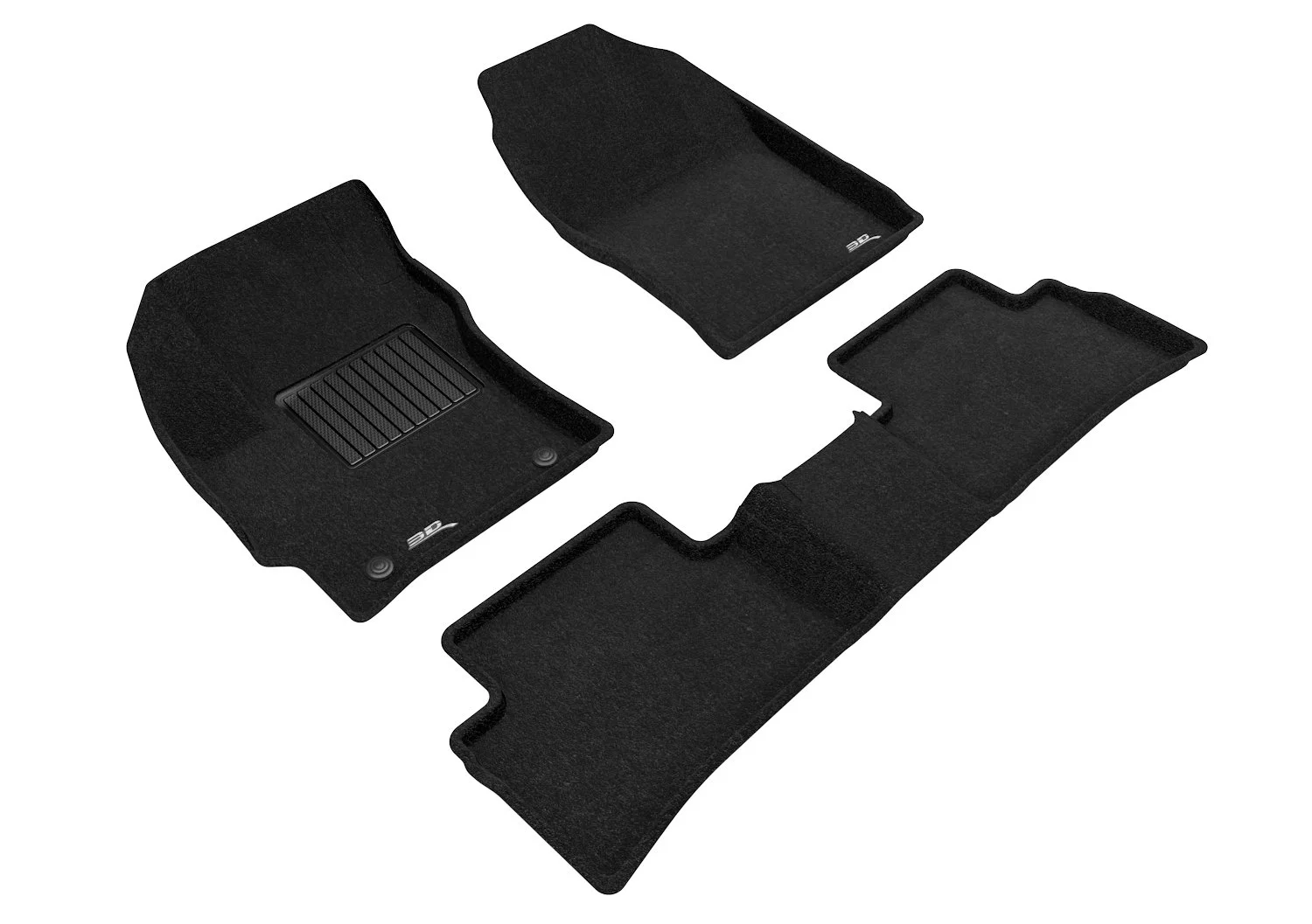 3D MAXpider 2019-2024 Fits Toyota Corolla Hatchback 2020-2024 Corolla Hybrid 1st Row 2nd Row Elegant Woven Nylon Black Floor Mat L1TY24604709