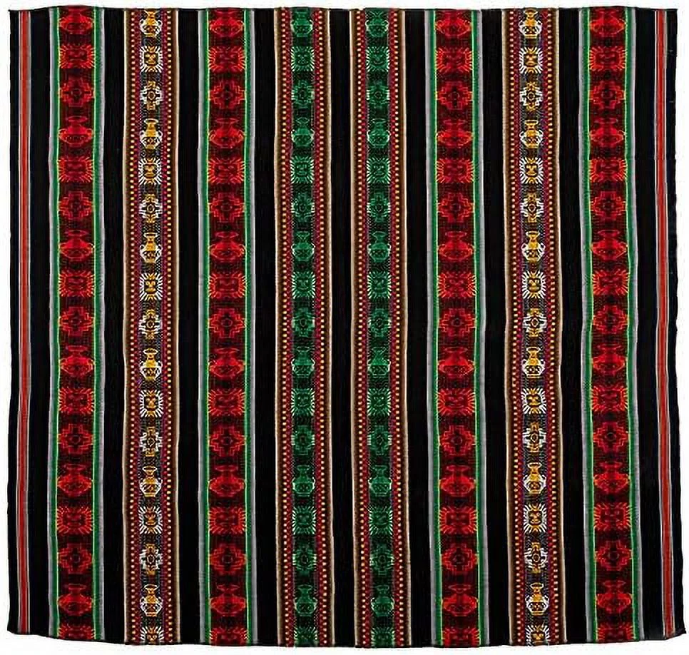 Peruvian Woven Throw - Black