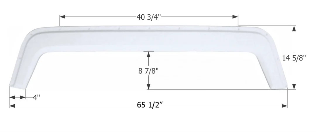 Icon FS740 Tandem Axle Fender Skirt for Fleetwood - Polar White