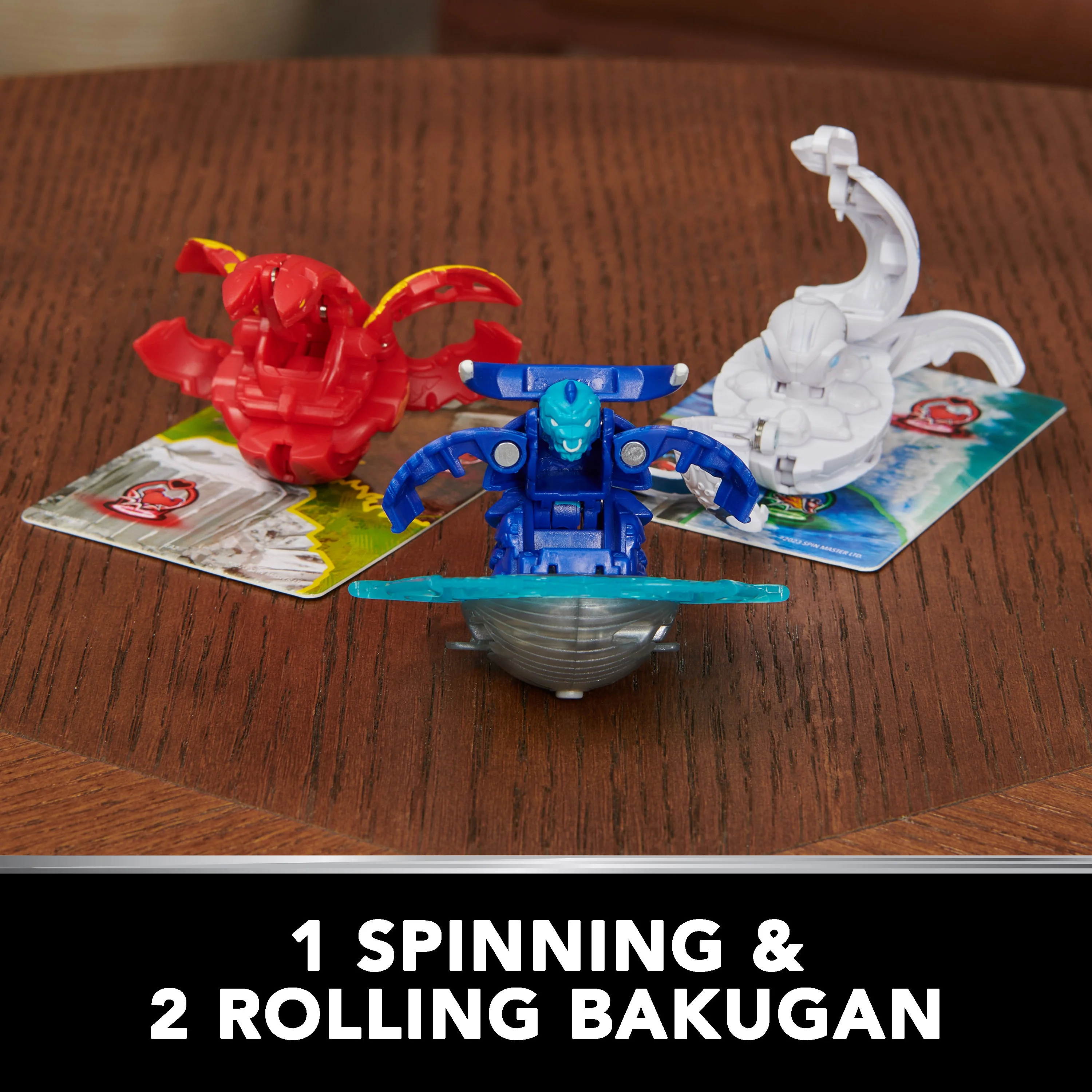 Bakugan Starter 3-Pack, Special Attack Dragonoid, Nillious, Hammerhead Customizable Spinning Action Figures and Trading Cards,
