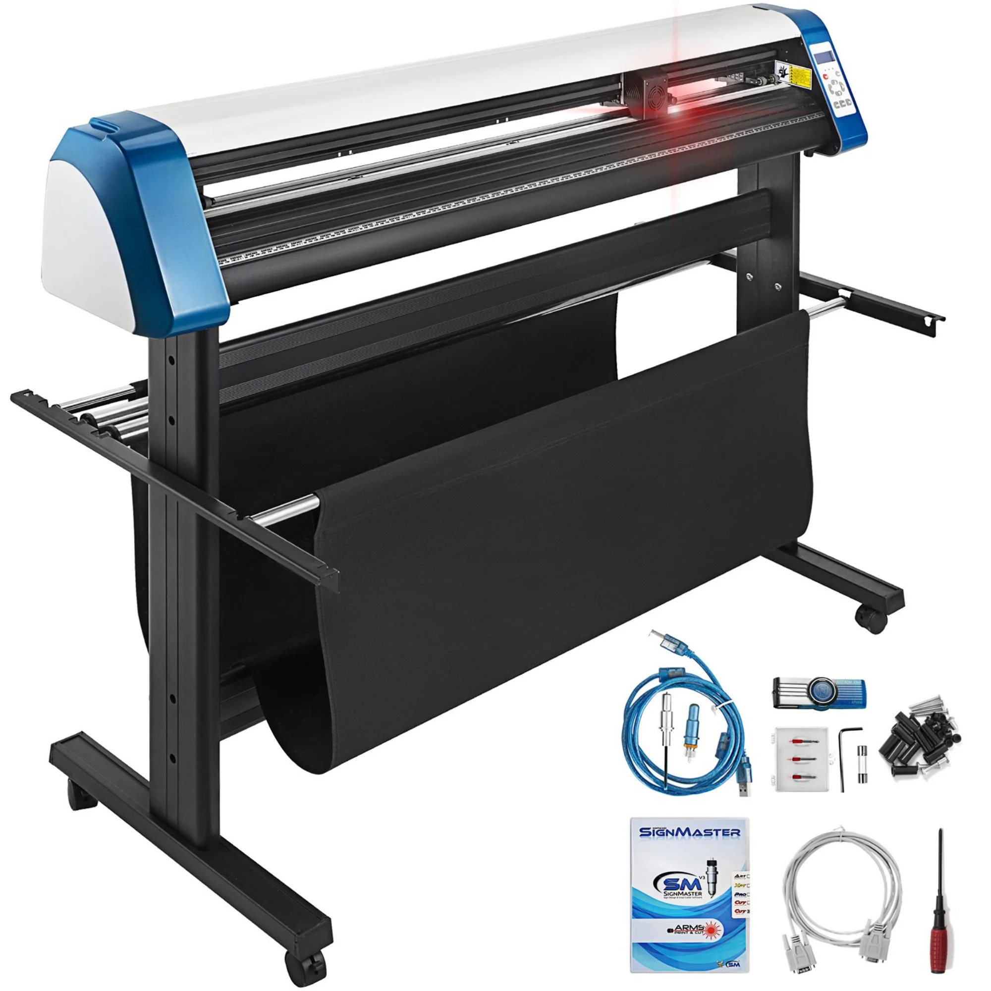 Vevor 53 in. Vinyl Cutter Machine with Semi-Automatic Manual Positioning Sign Cutting with Floor Stand Signmaster Software