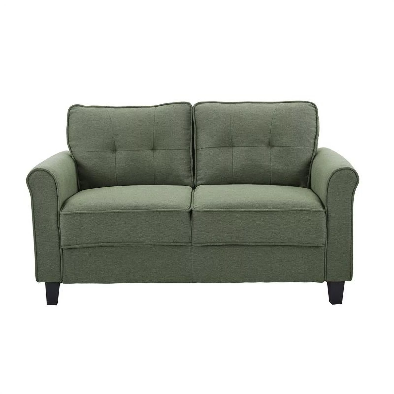 Lifestyle Solutions Helena Loveseat in Green Fabric Upholstery