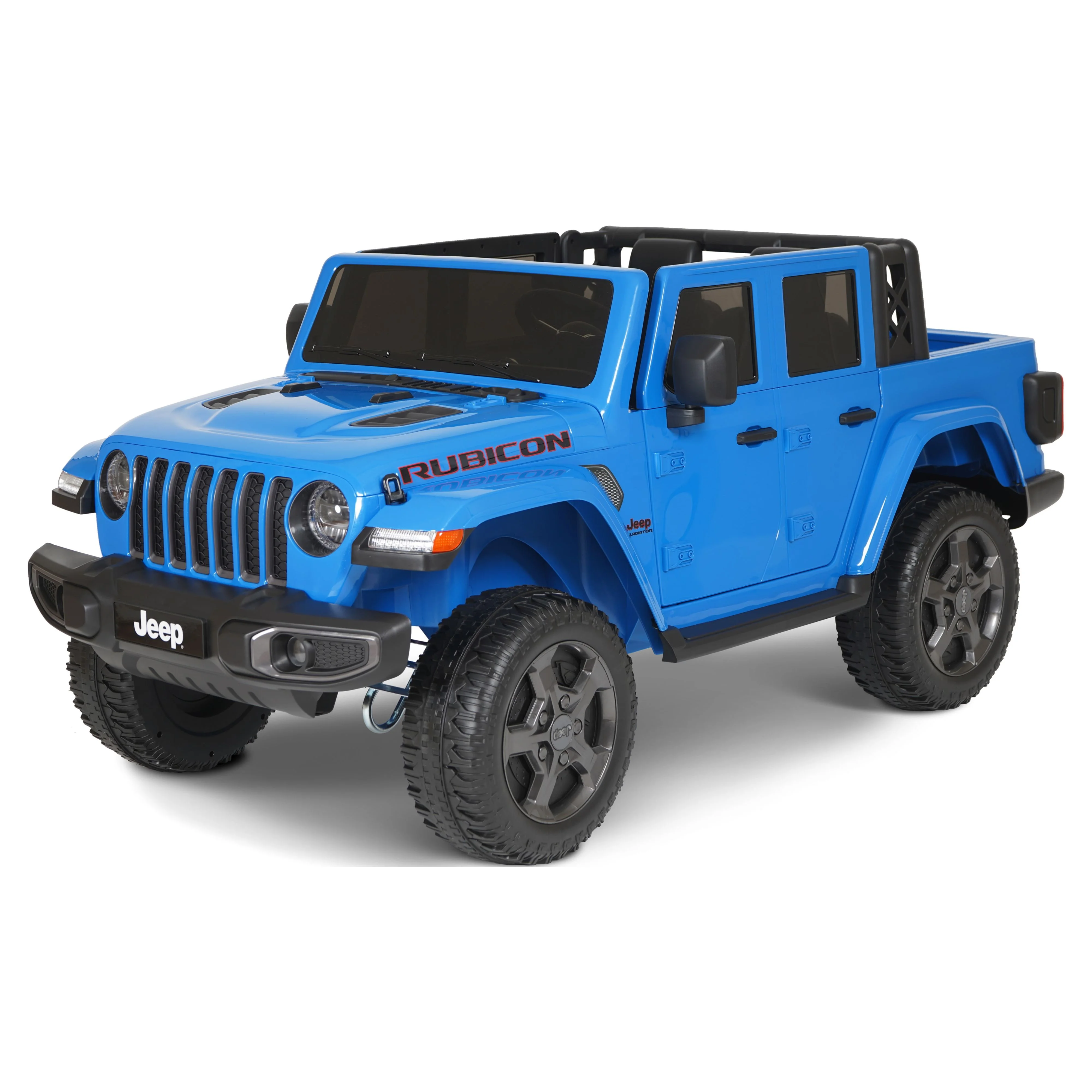 12V Jeep Gladiator Rubicon Battery Powered Ride-on by Hyper Toys, 2-Seater, Blue, for a Child Ages 3-8, Max Speed 5 mph