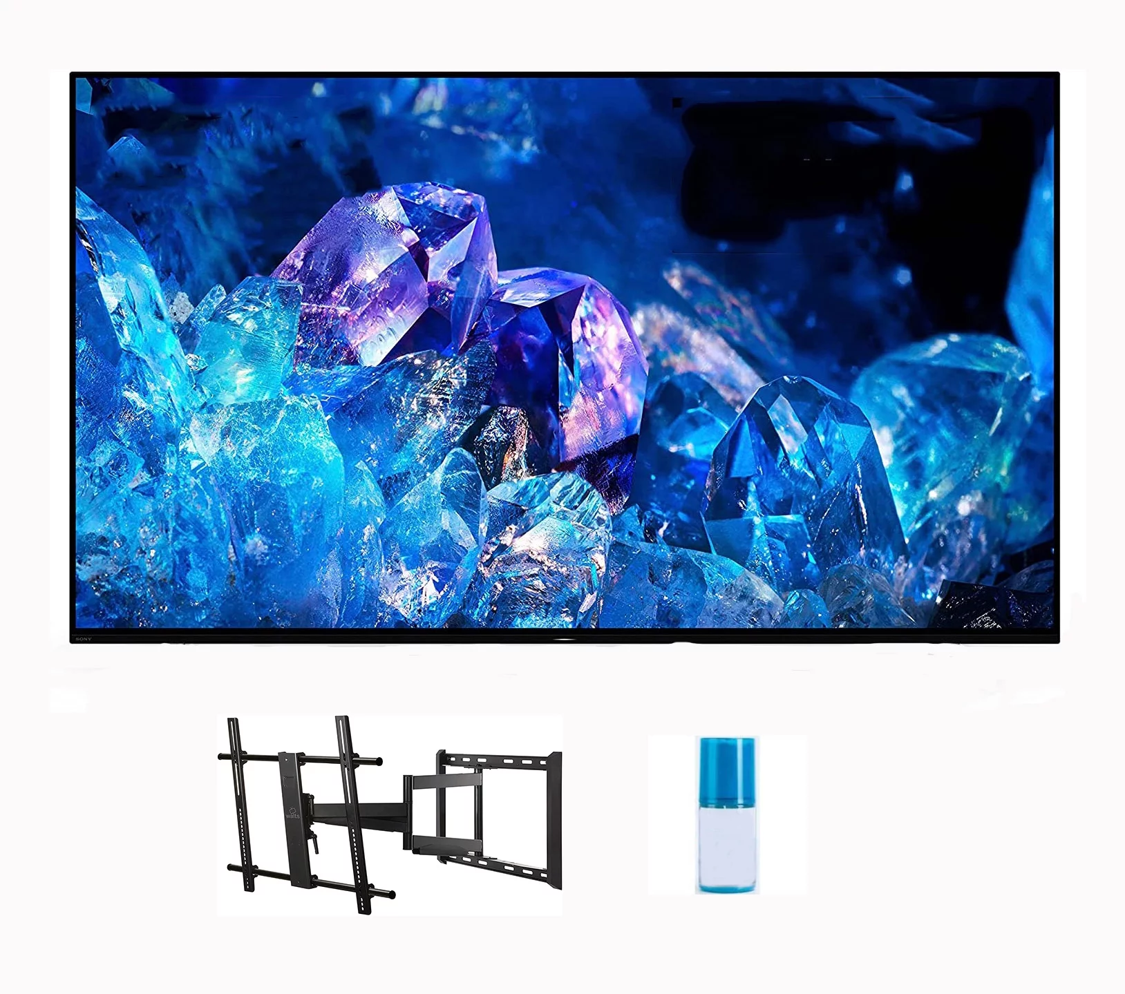 Sony XR77A80K 77-inch 4K Bravia XR OLED HDR Smart TV with Walts TV Full Motion Mount and Screen Cleaner Kit (2022)