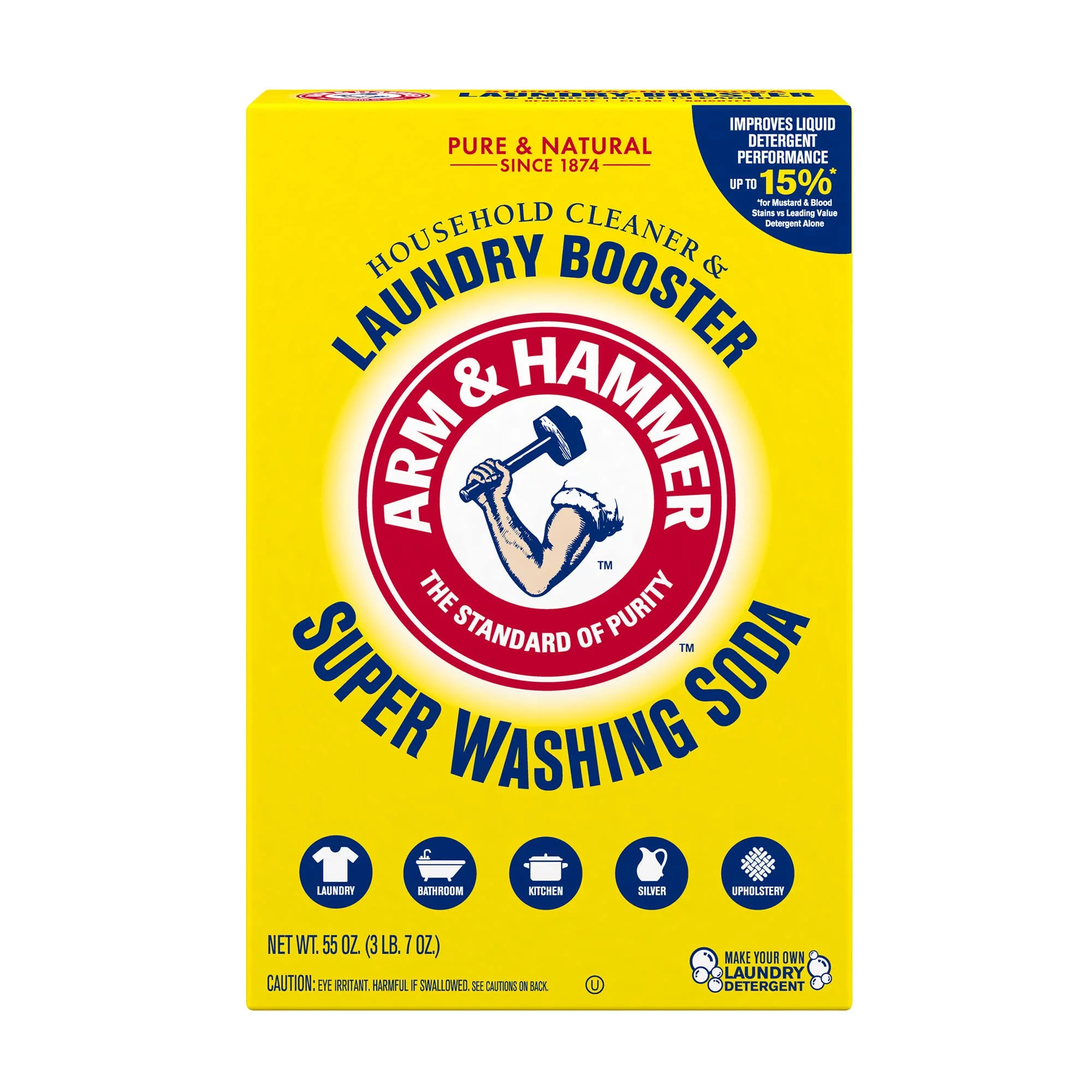 ARM & HAMMER Super Washing Soda 55 Oz Box (Pack of 10)